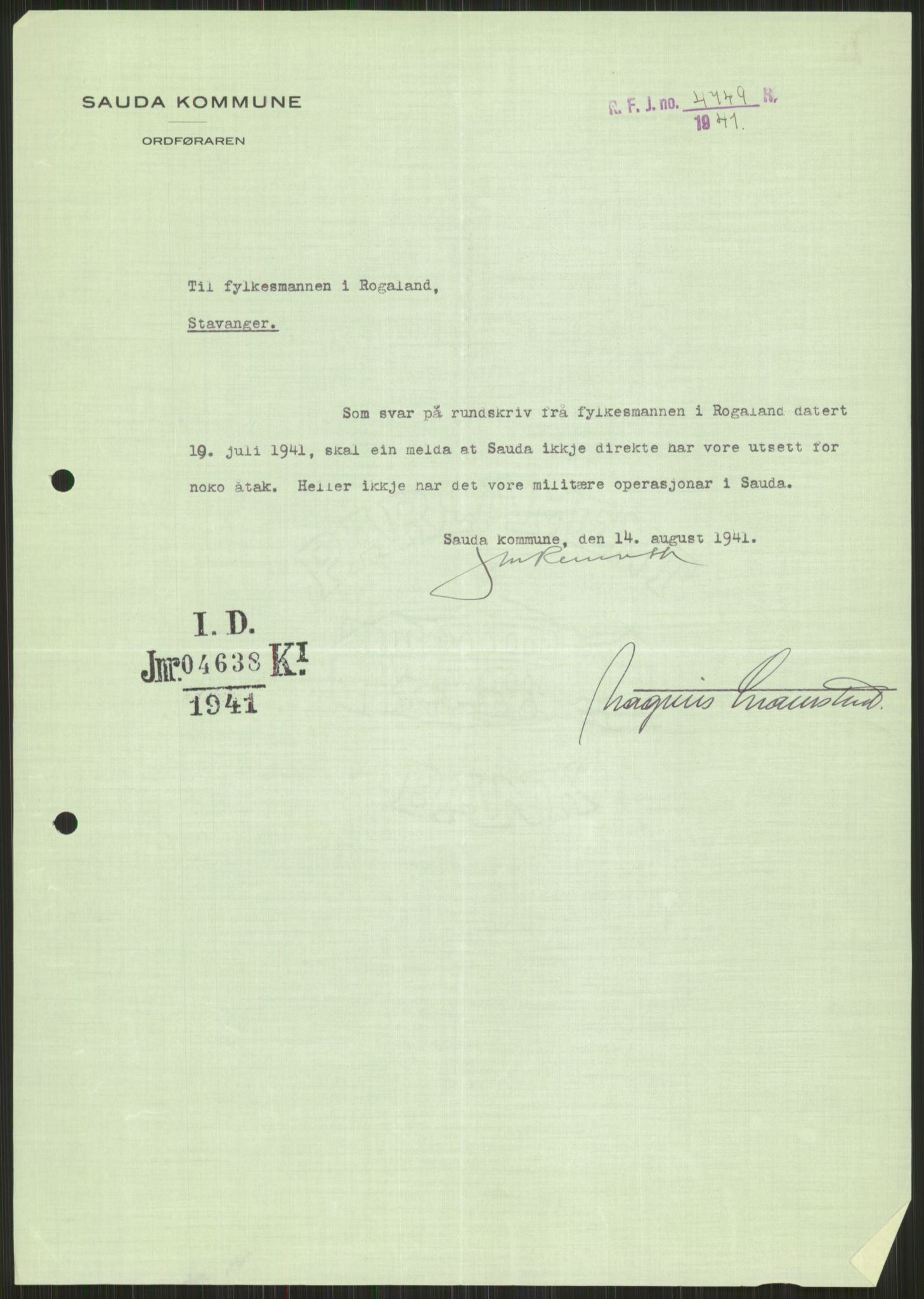 Forsvaret, Forsvarets krigshistoriske avdeling, RA/RAFA-2017/Y/Ya/L0015: II-C-11-31 - Fylkesmenn.  Rapporter om krigsbegivenhetene 1940., 1940, p. 125