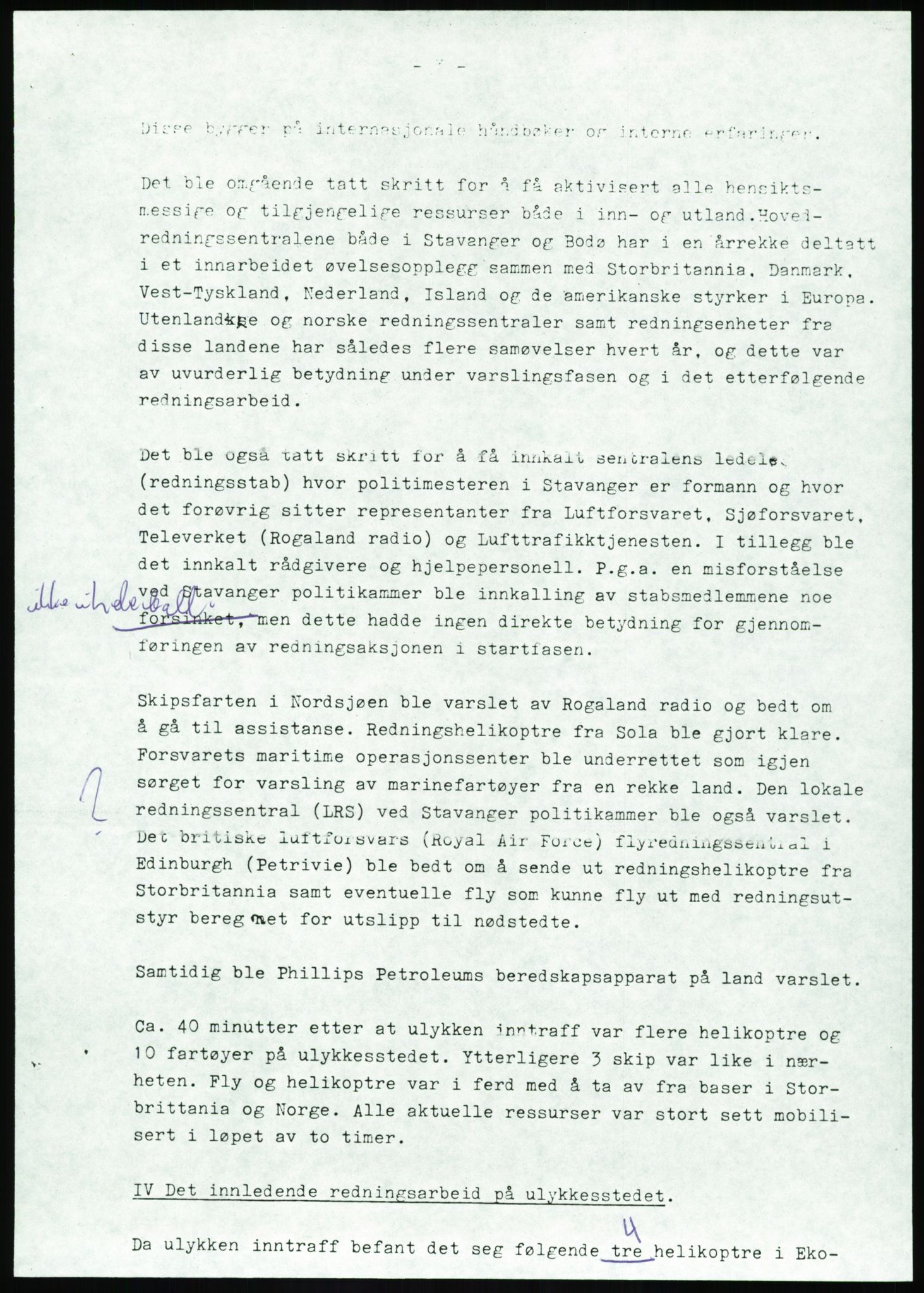 Justisdepartementet, Granskningskommisjonen ved Alexander Kielland-ulykken 27.3.1980, RA/S-1165/D/L0017: P Hjelpefartøy (Doku.liste + P1-P6 av 6)/Q Hovedredningssentralen (Q0-Q27 av 27), 1980-1981, p. 349