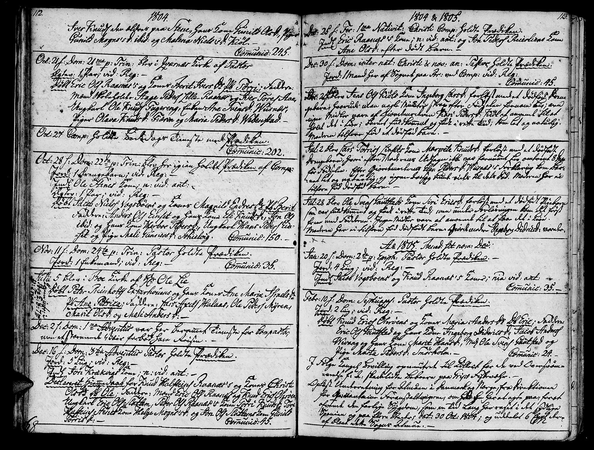 Ministerialprotokoller, klokkerbøker og fødselsregistre - Møre og Romsdal, AV/SAT-A-1454/570/L0830: Parish register (official) no. 570A04, 1789-1819, p. 112-113