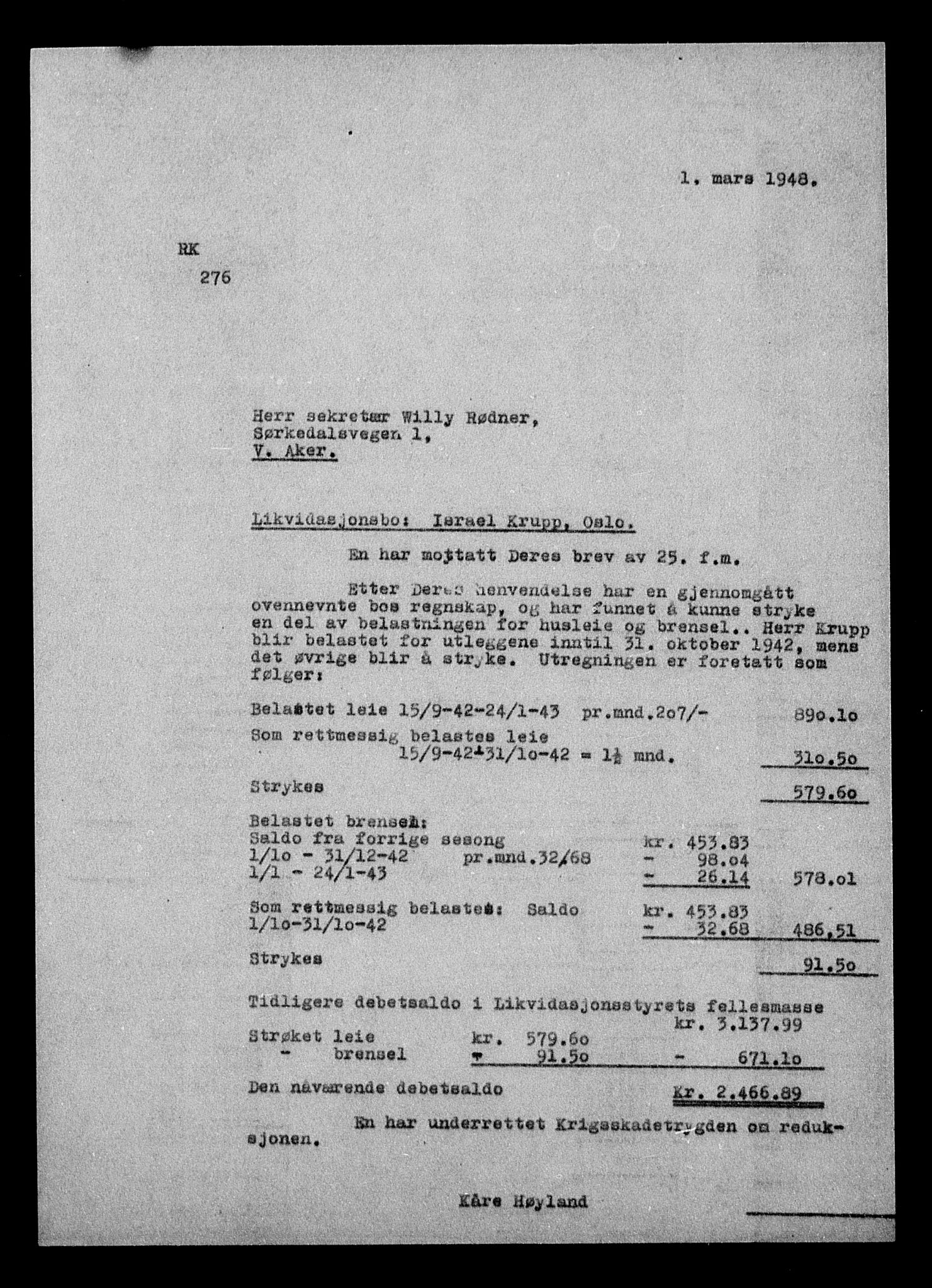 Justisdepartementet, Tilbakeføringskontoret for inndratte formuer, RA/S-1564/H/Hc/Hcc/L0953: --, 1945-1947, p. 436