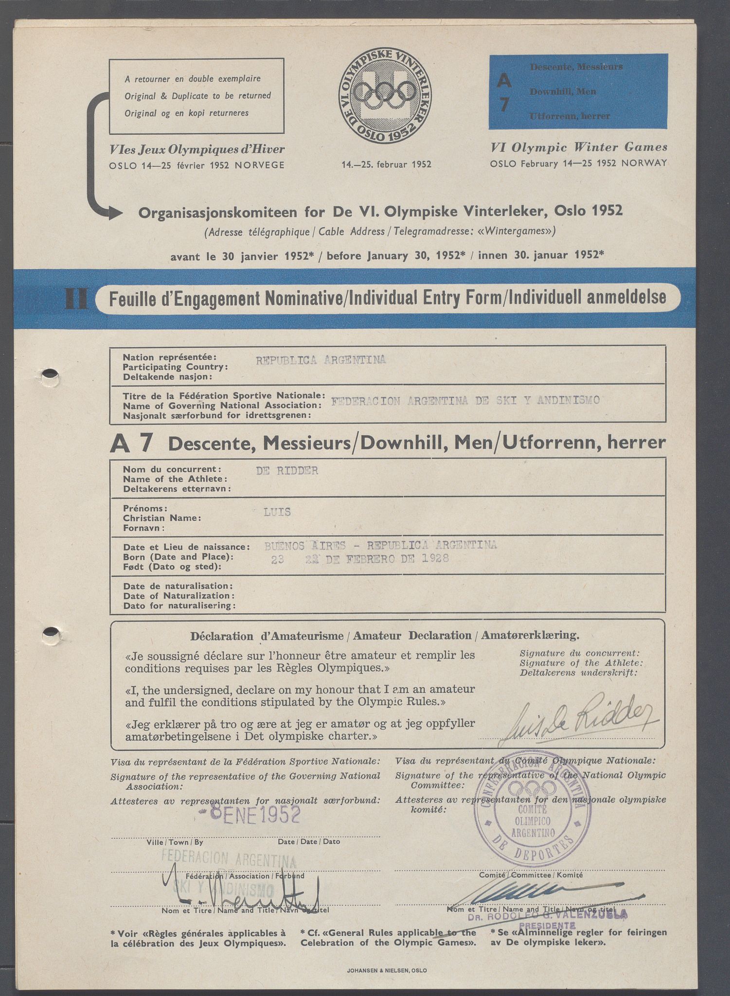 Organisasjonskomiteen for de VI. olympiske vinterleker, OBA/A-20130/H/Ha, 1951-1952, p. 386