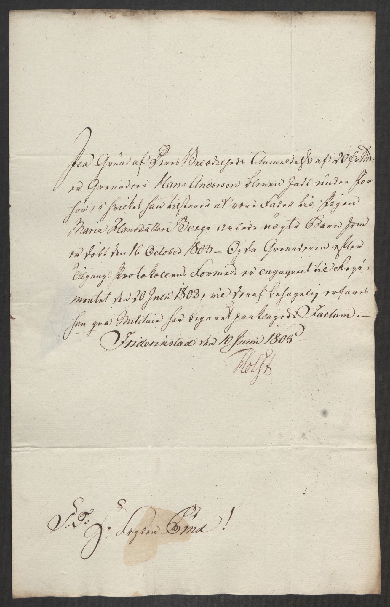 Rentekammeret inntil 1814, Reviderte regnskaper, Fogderegnskap, AV/RA-EA-4092/R11/L0679: Fogderegnskap Nedre Romerike, 1803, p. 707