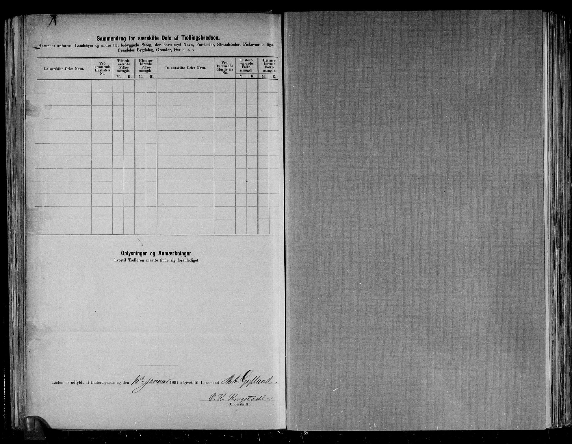 RA, 1891 census for 1650 Horg, 1891, p. 16