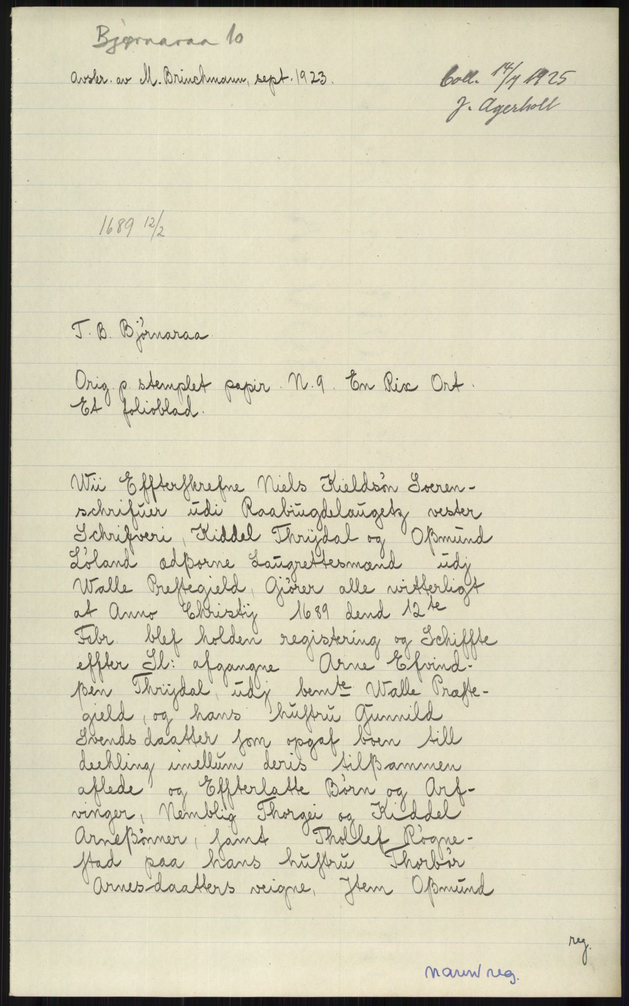 Samlinger til kildeutgivelse, Diplomavskriftsamlingen, AV/RA-EA-4053/H/Ha, p. 430