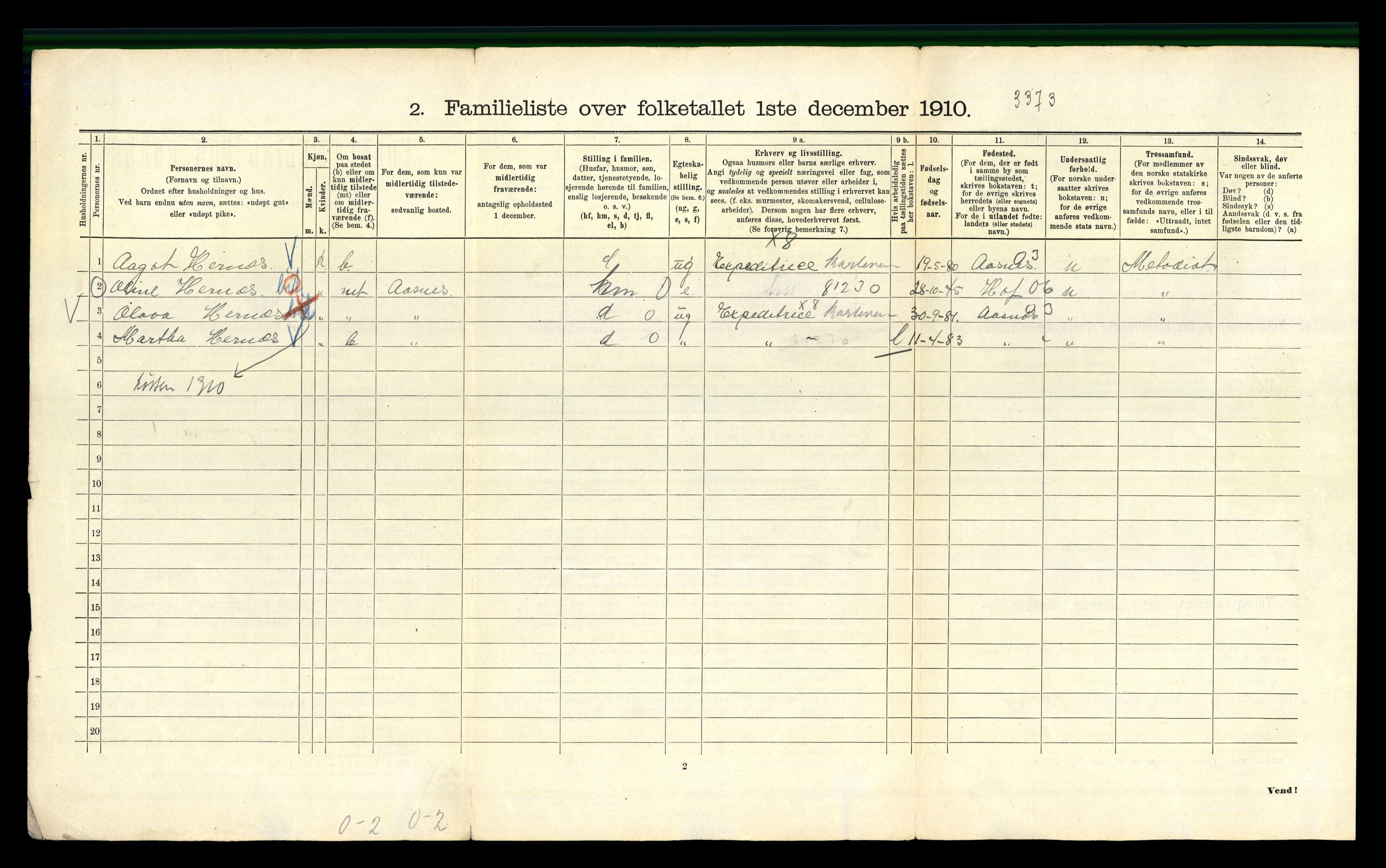 RA, 1910 census for Kristiania, 1910, p. 41384