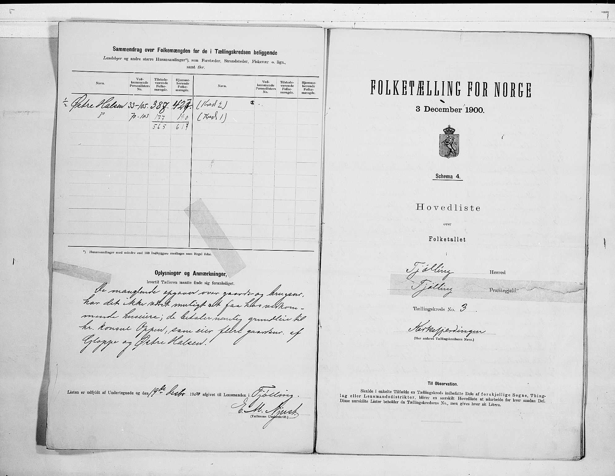 RA, 1900 census for Tjølling, 1900, p. 10