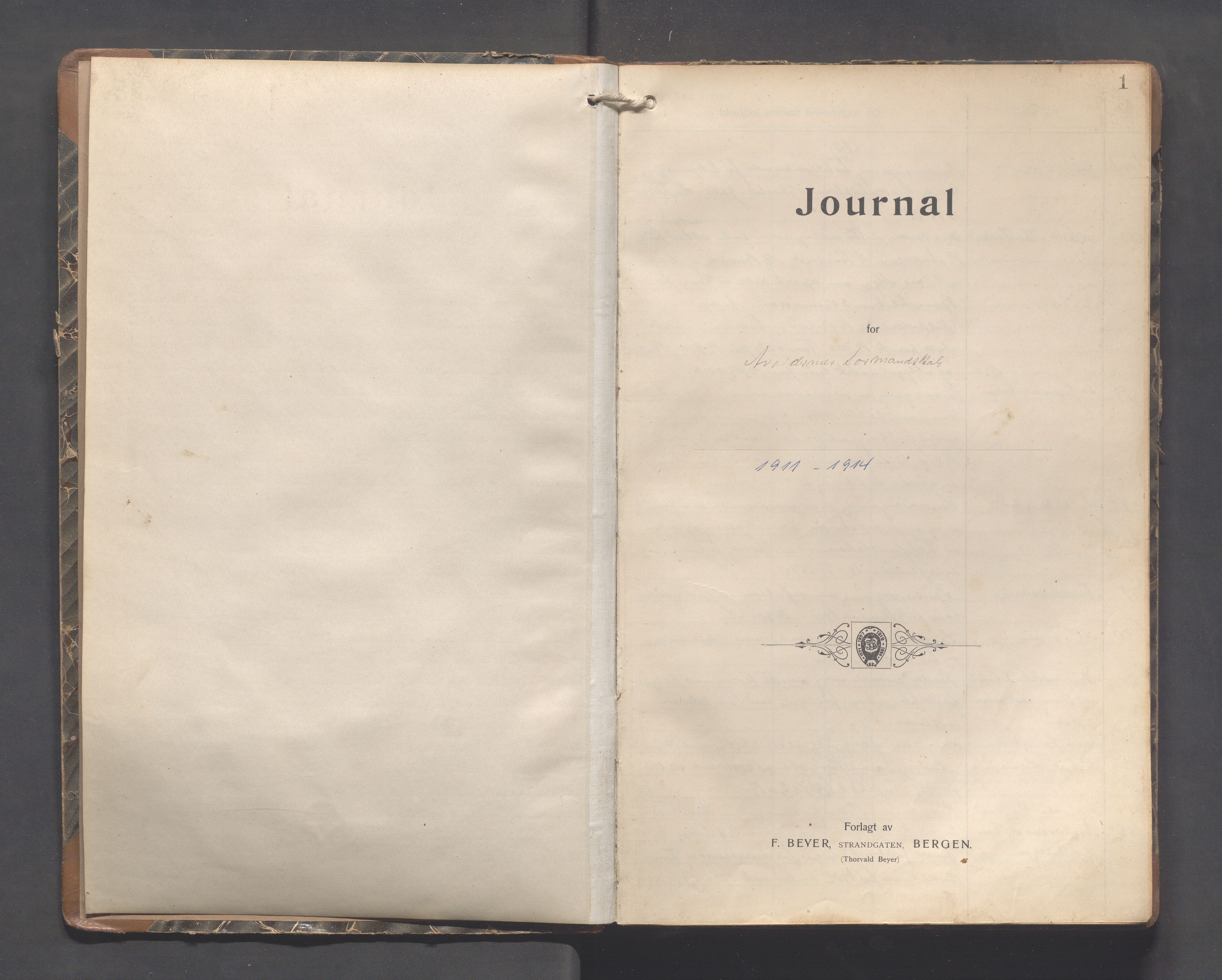 Avaldsnes kommune - Formannskapet, IKAR/K-101651/C/Ca/L0004: Journal , 1911-1914, p. 1