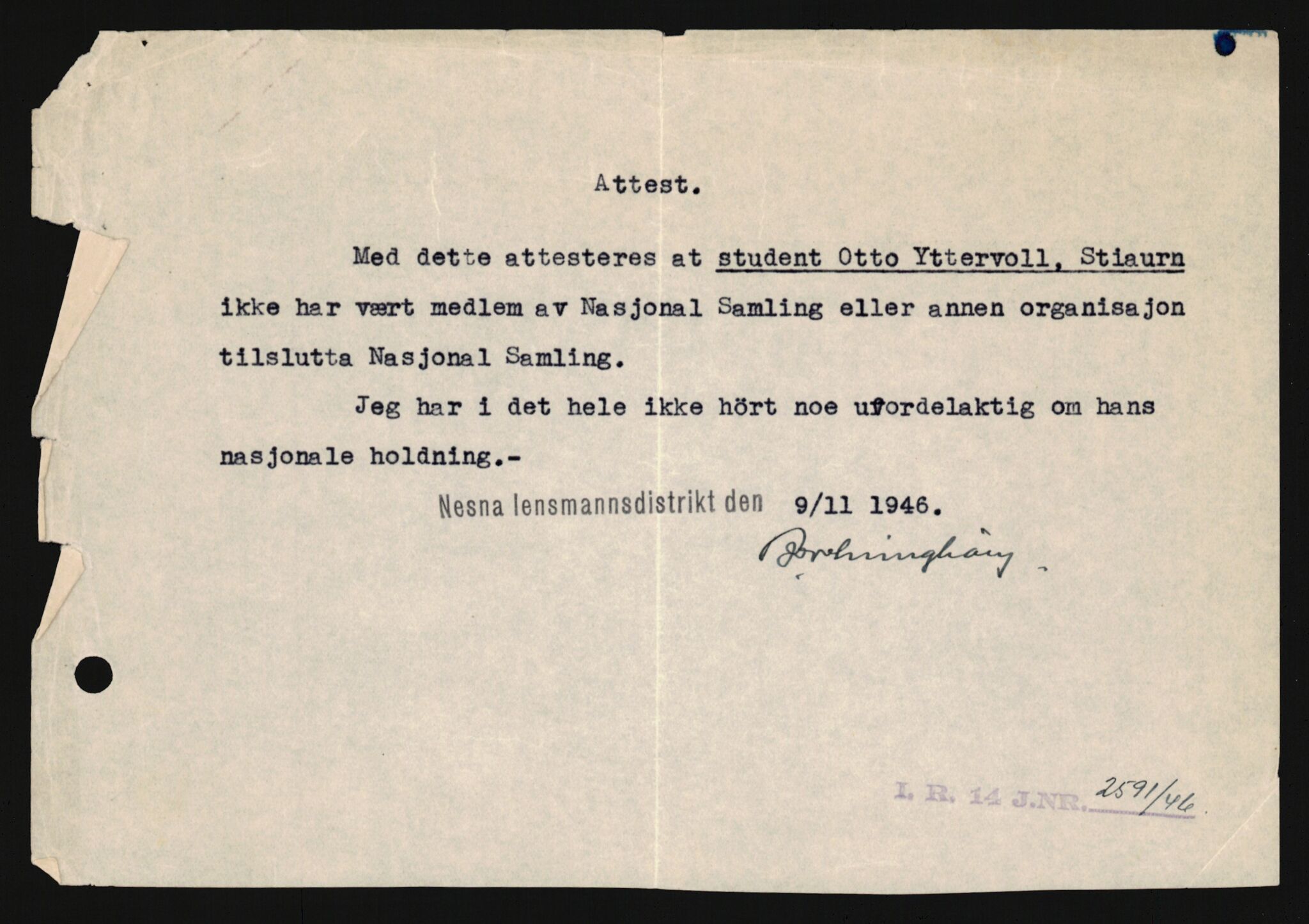 Forsvaret, Sør-Hålogaland landforsvar, AV/RA-RAFA-2552/P/Pa/L0302: Personellmapper for slettet personell, yrkesbefal og vernepliktig befal, født 1913-1916, 1932-1976, p. 467