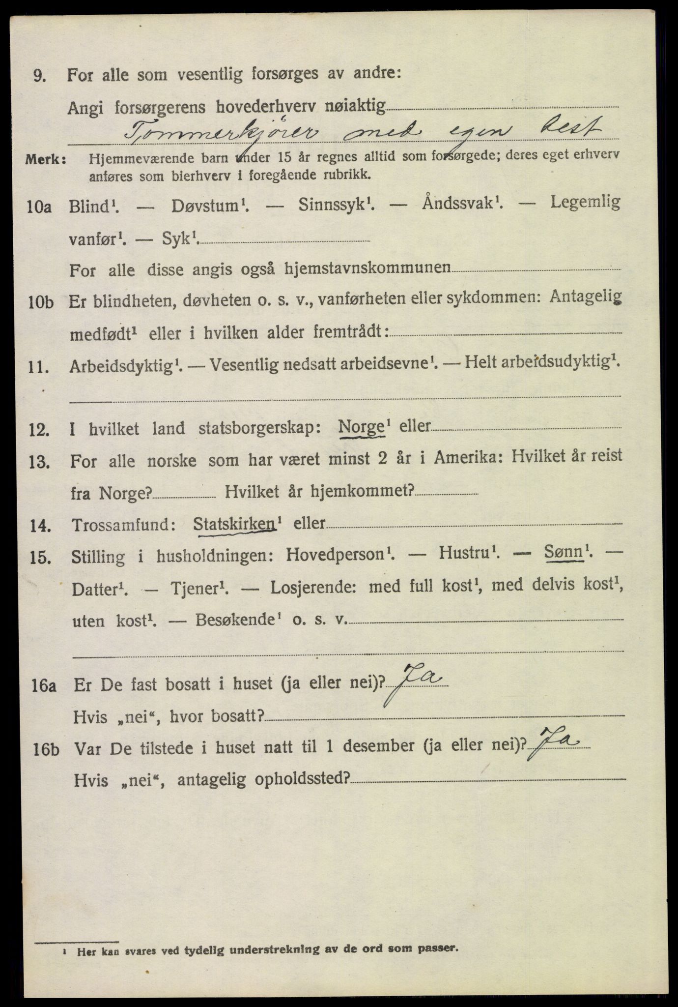 SAH, 1920 census for Trysil, 1920, p. 6660