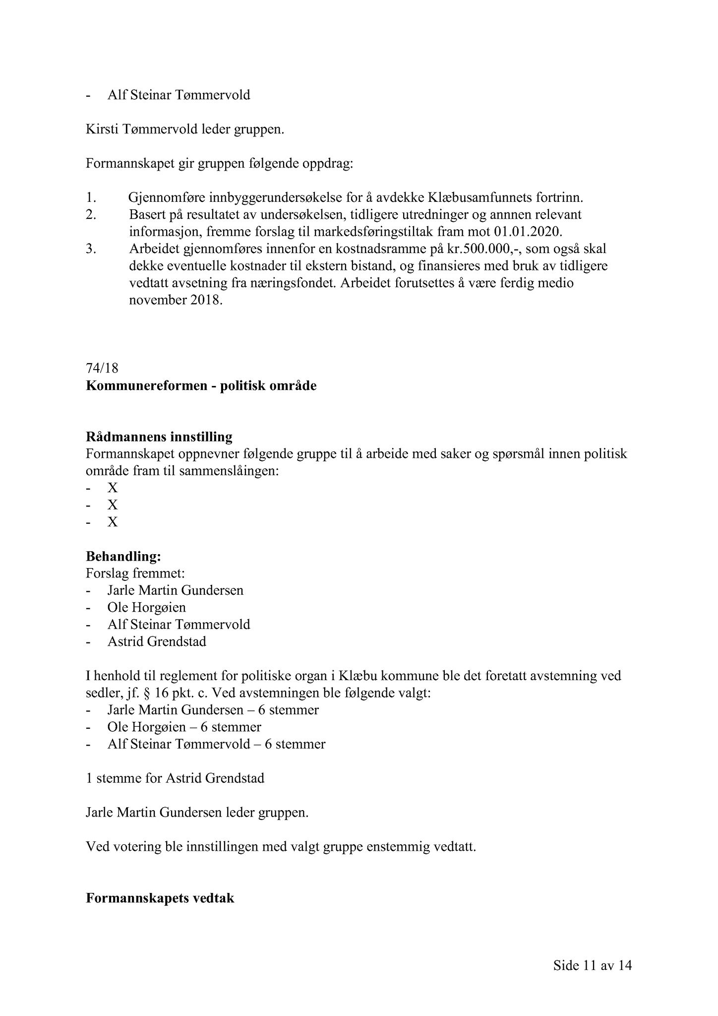 Klæbu Kommune, TRKO/KK/02-FS/L011: Formannsskapet - Møtedokumenter, 2018, p. 1985