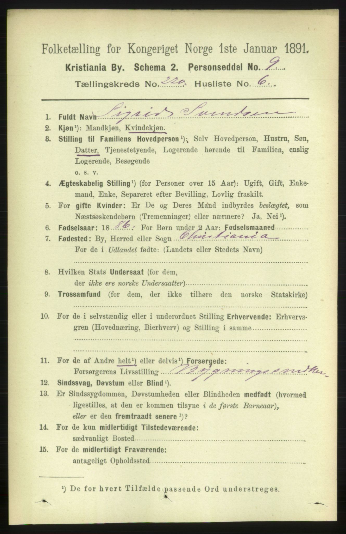 RA, 1891 census for 0301 Kristiania, 1891, p. 130801