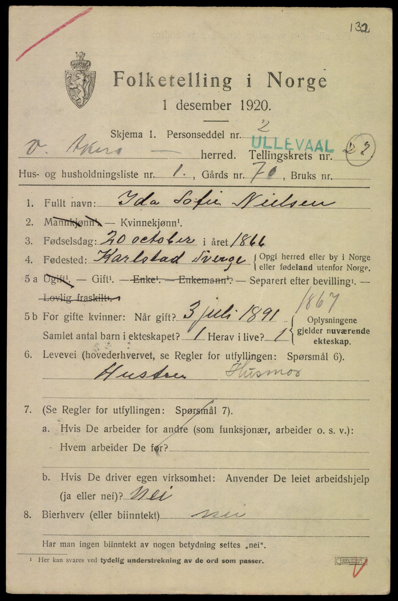 SAO, 1920 census for Aker, 1920, p. 125804