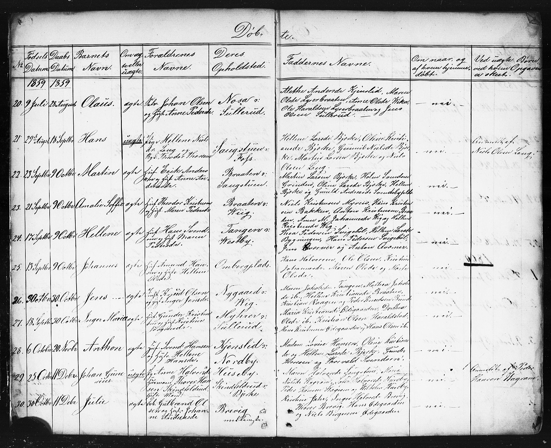 Enebakk prestekontor Kirkebøker, SAO/A-10171c/G/Gb/L0001: Parish register (copy) no. II 1, 1859-1890, p. 4