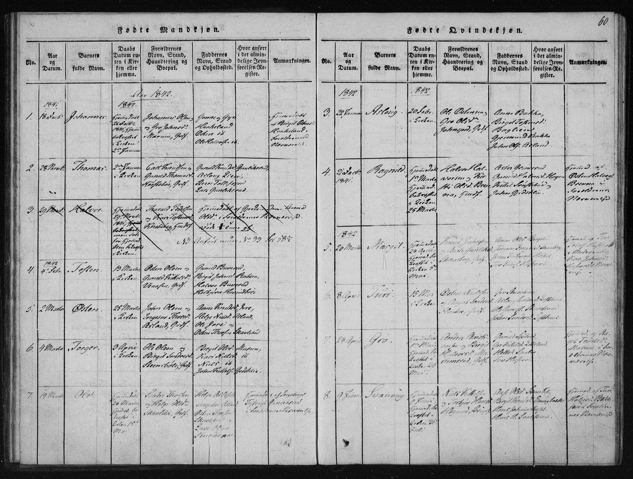 Tinn kirkebøker, AV/SAKO-A-308/F/Fb/L0001: Parish register (official) no. II 1, 1815-1843, p. 60