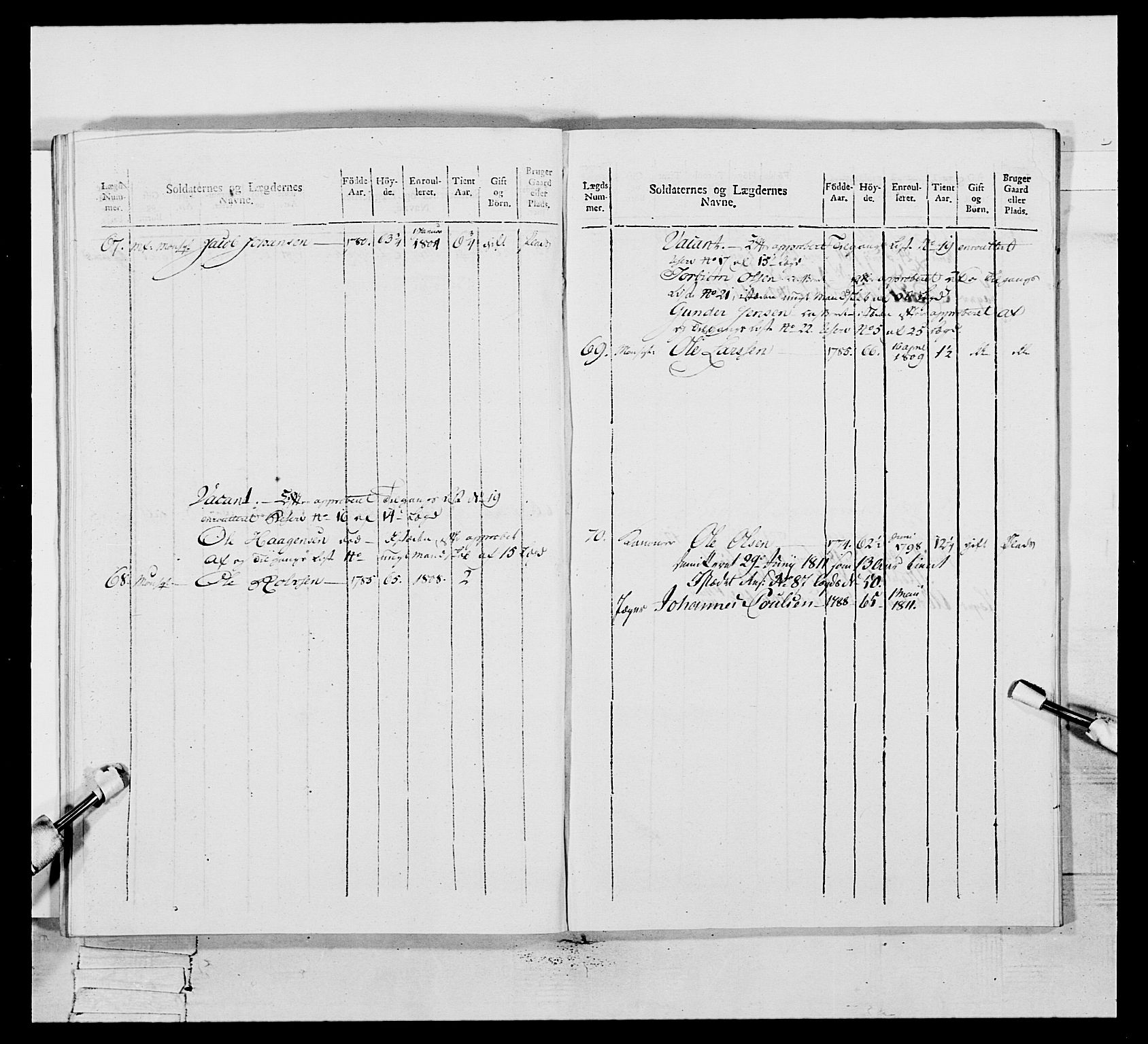 Generalitets- og kommissariatskollegiet, Det kongelige norske kommissariatskollegium, RA/EA-5420/E/Eh/L0111: Vesterlenske nasjonale infanteriregiment, 1810, p. 367