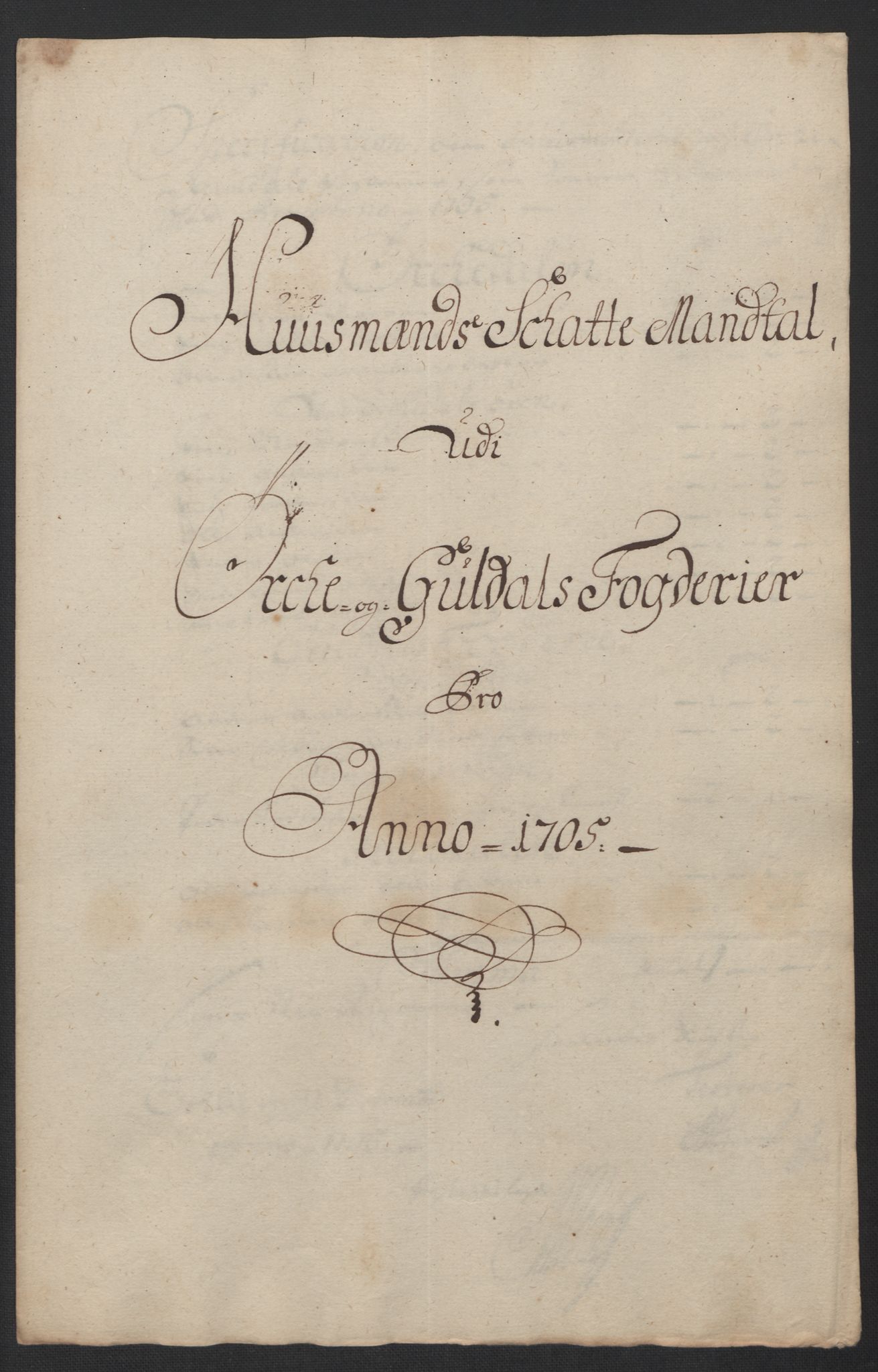 Rentekammeret inntil 1814, Reviderte regnskaper, Fogderegnskap, RA/EA-4092/R60/L3955: Fogderegnskap Orkdal og Gauldal, 1705, p. 195