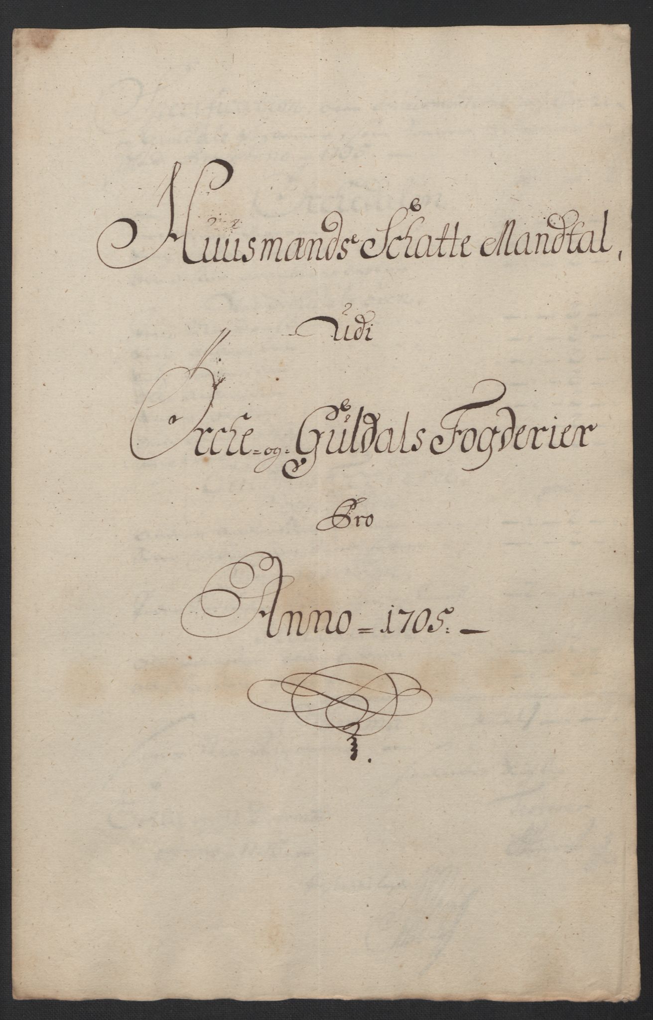 Rentekammeret inntil 1814, Reviderte regnskaper, Fogderegnskap, AV/RA-EA-4092/R60/L3955: Fogderegnskap Orkdal og Gauldal, 1705, p. 195