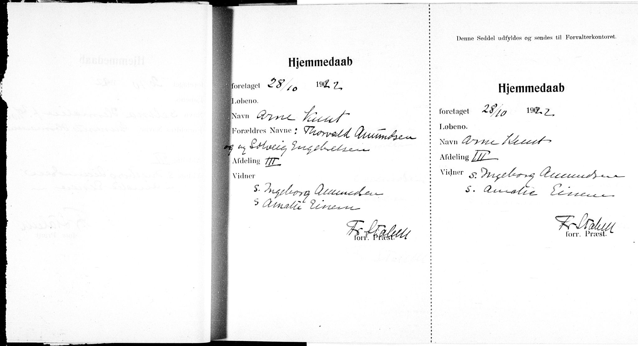 Ullevål sykehus prestekontor Kirkebøker, AV/SAO-A-10542a/K/Ka/L0004: Baptism register no. 4, 1906-1926