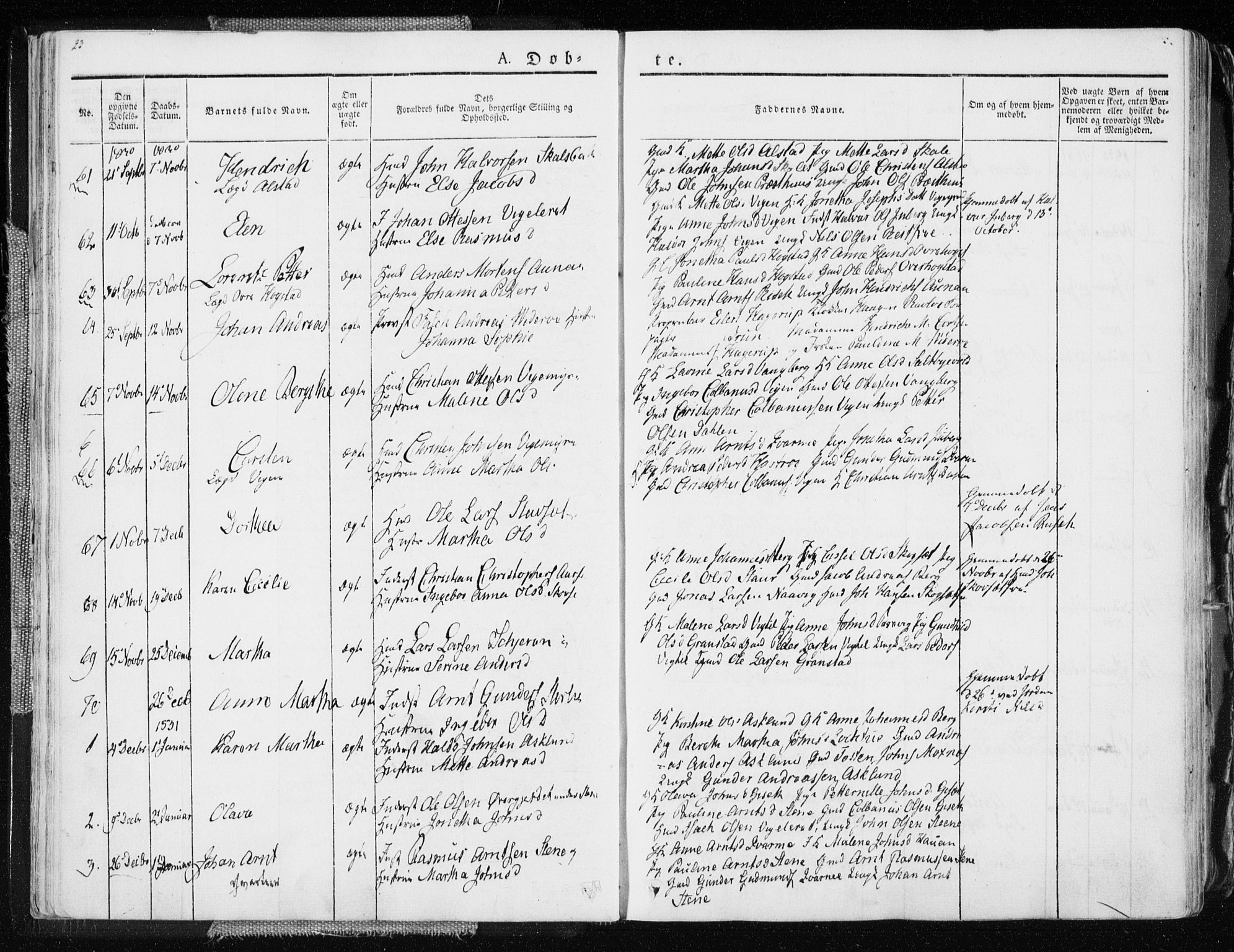 Ministerialprotokoller, klokkerbøker og fødselsregistre - Nord-Trøndelag, SAT/A-1458/713/L0114: Parish register (official) no. 713A05, 1827-1839, p. 23