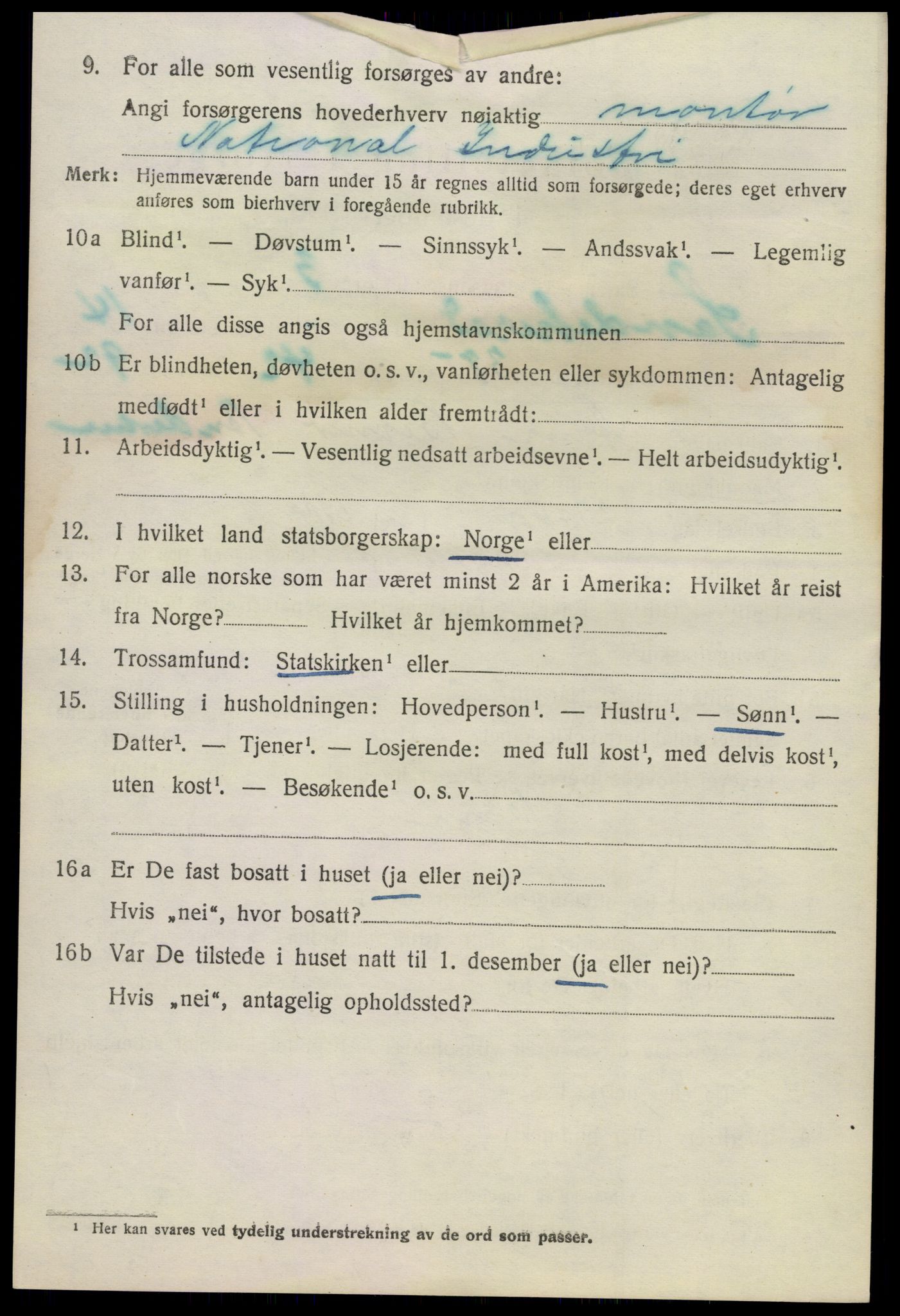 SAKO, 1920 census for Sandeherred, 1920, p. 20703