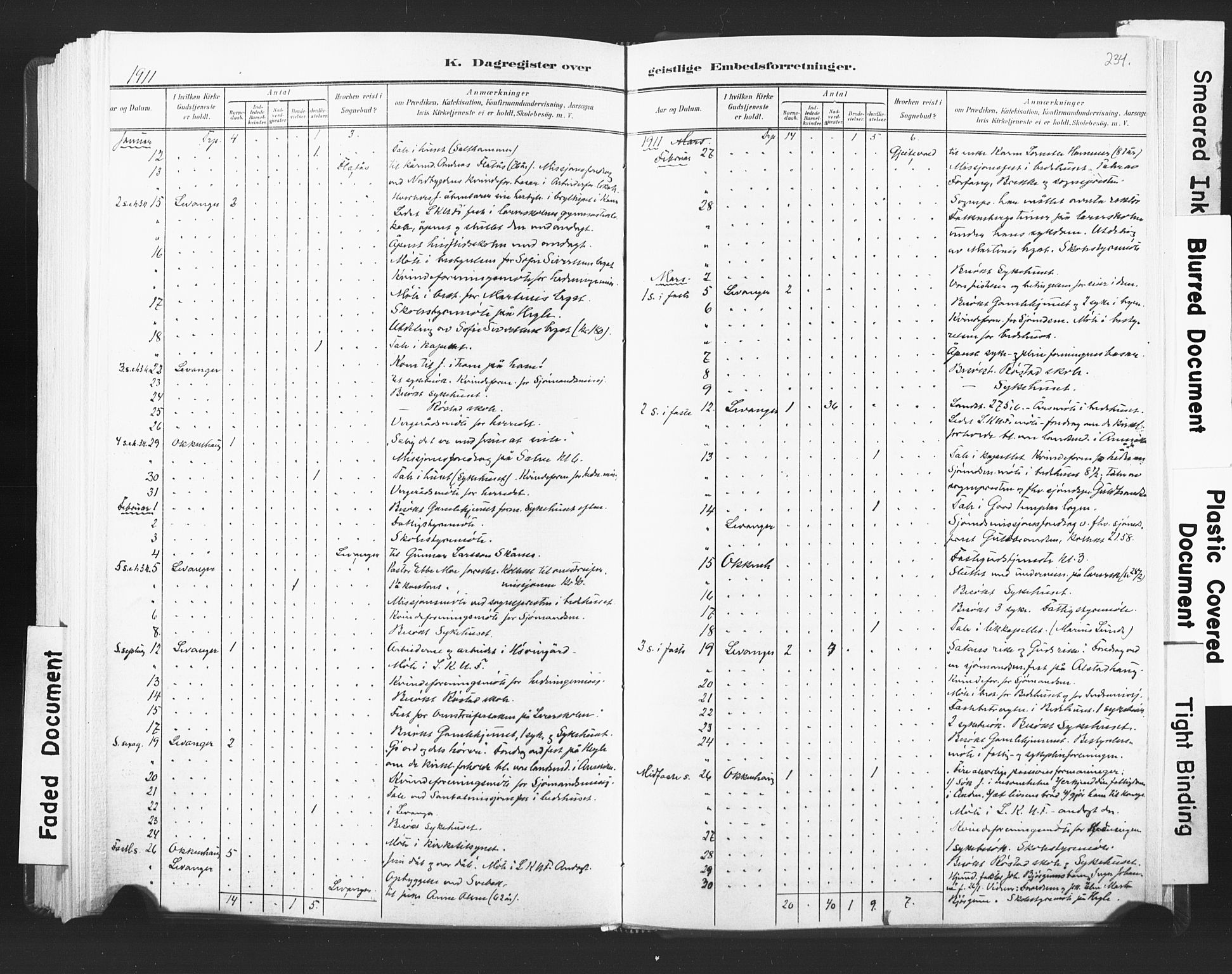 Ministerialprotokoller, klokkerbøker og fødselsregistre - Nord-Trøndelag, SAT/A-1458/720/L0189: Parish register (official) no. 720A05, 1880-1911, p. 234