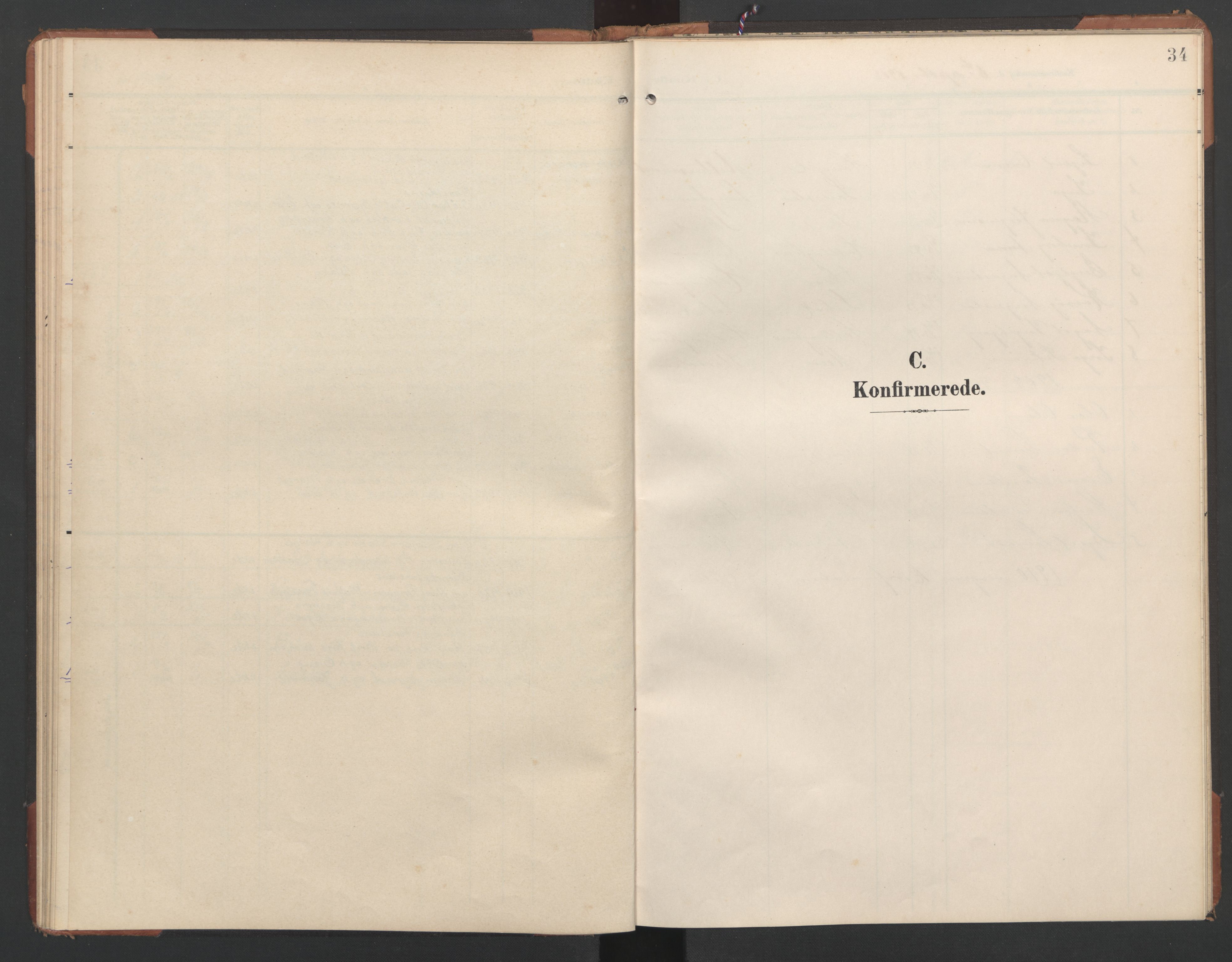 Ministerialprotokoller, klokkerbøker og fødselsregistre - Nord-Trøndelag, SAT/A-1458/748/L0465: Parish register (copy) no. 748C01, 1908-1960, p. 34