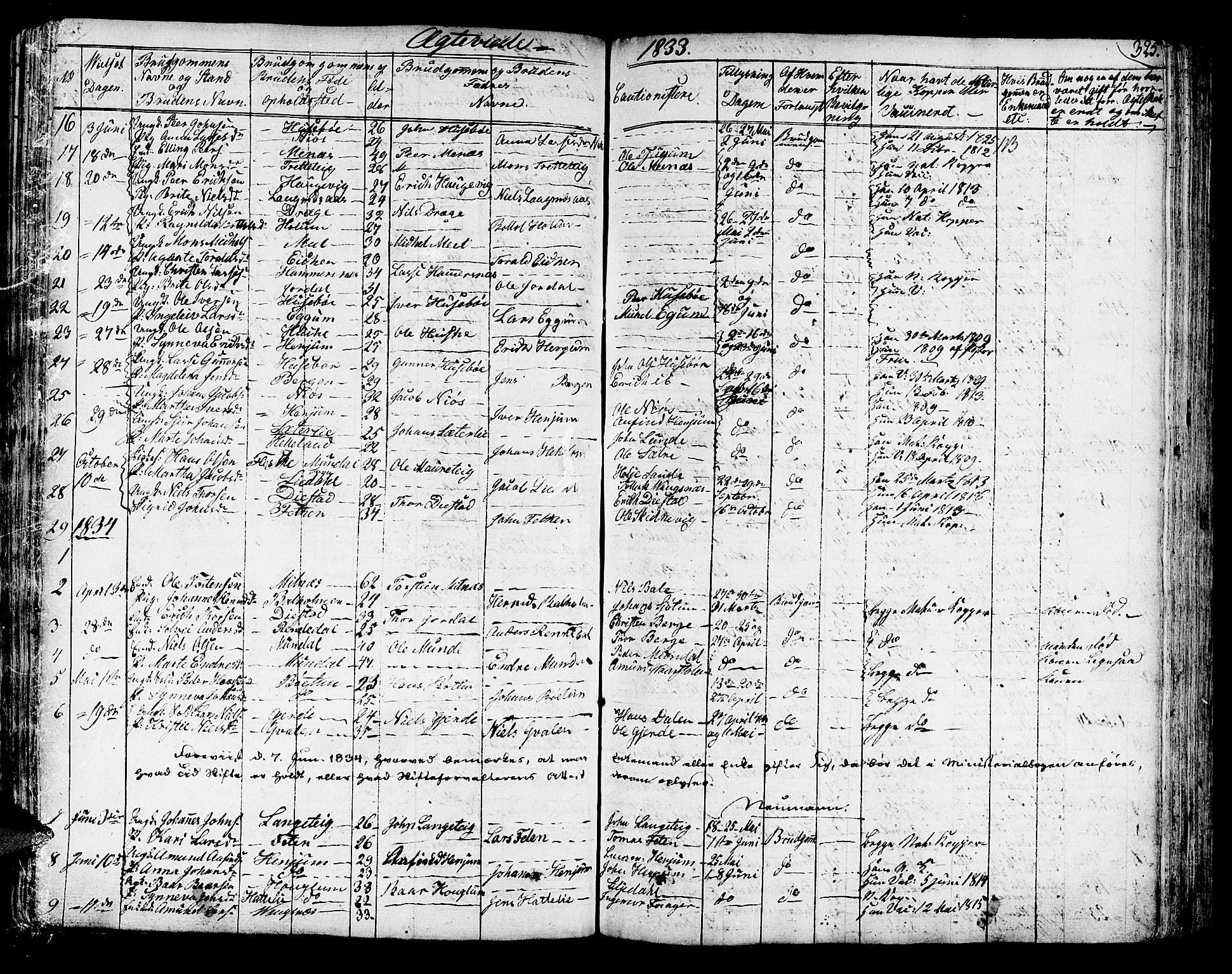 Leikanger sokneprestembete, SAB/A-81001: Parish register (official) no. A 6, 1810-1838, p. 325