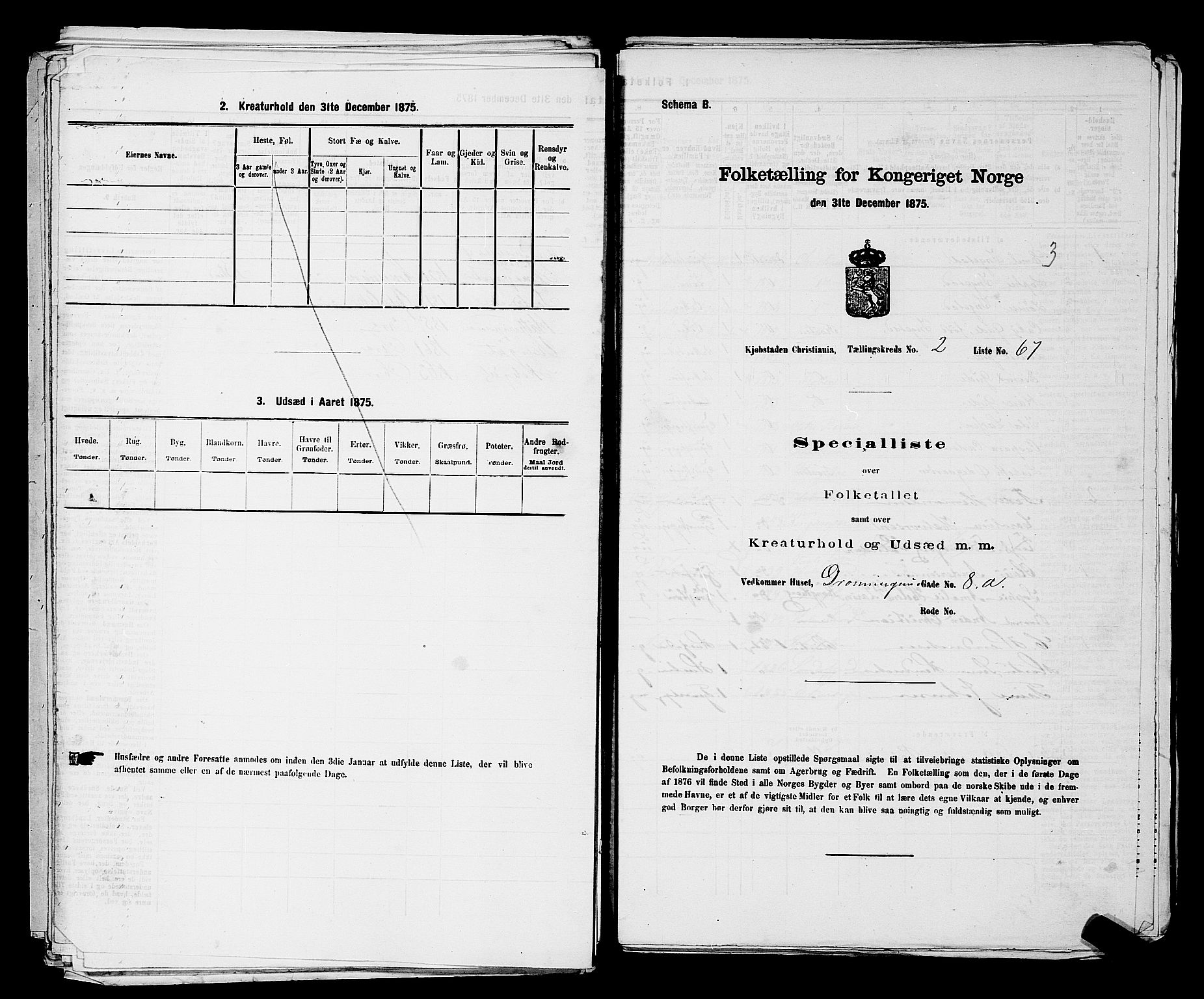 RA, 1875 census for 0301 Kristiania, 1875, p. 267