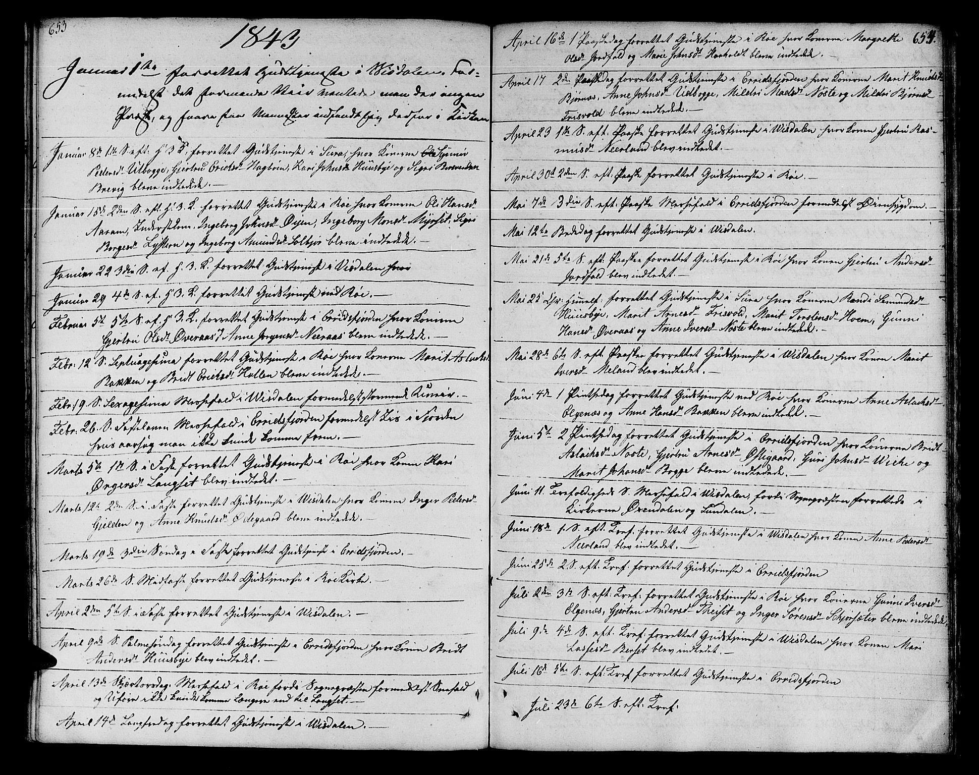 Ministerialprotokoller, klokkerbøker og fødselsregistre - Møre og Romsdal, AV/SAT-A-1454/551/L0624: Parish register (official) no. 551A04, 1831-1845, p. 653-654