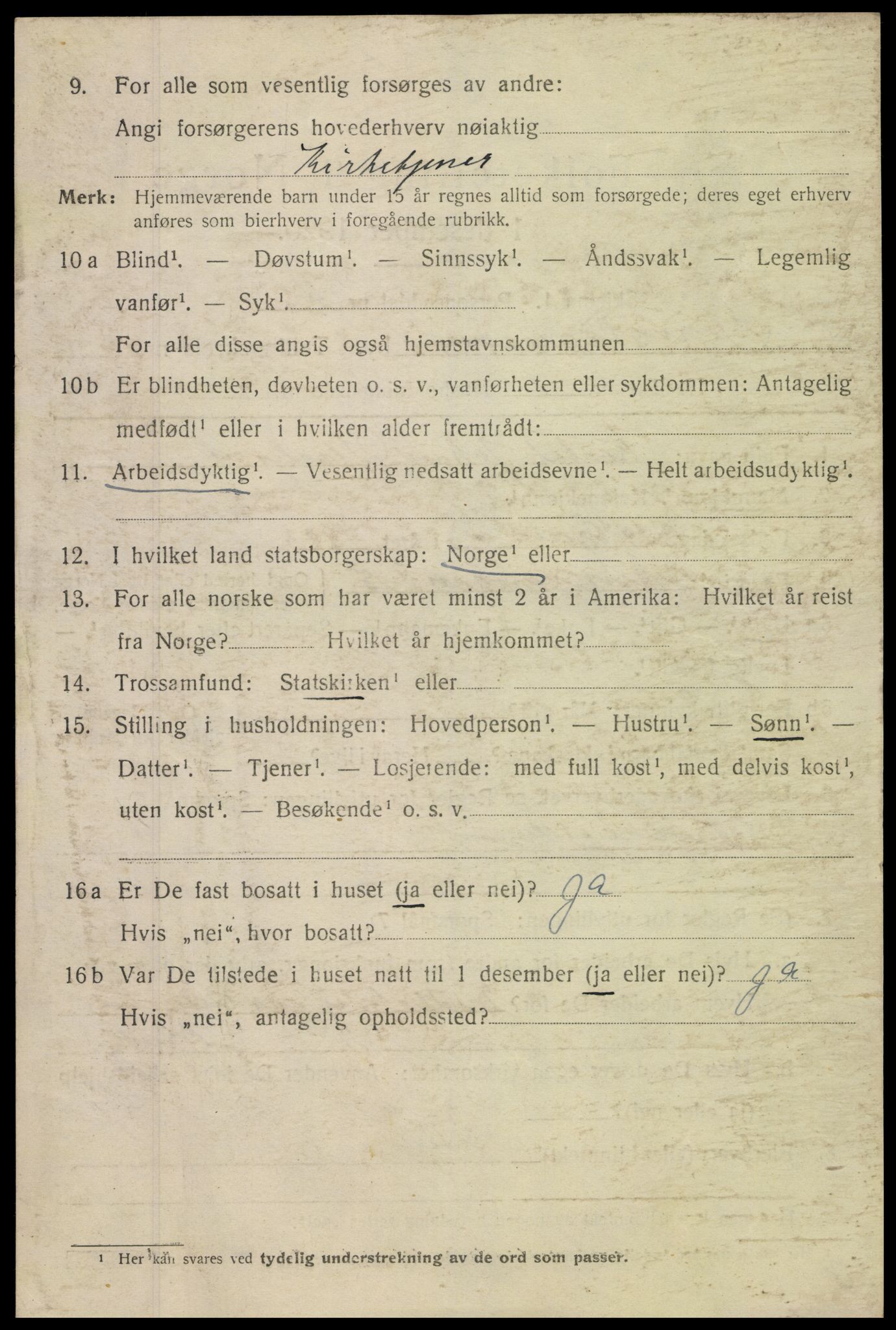 SAK, 1920 census for Kristiansand, 1920, p. 20938