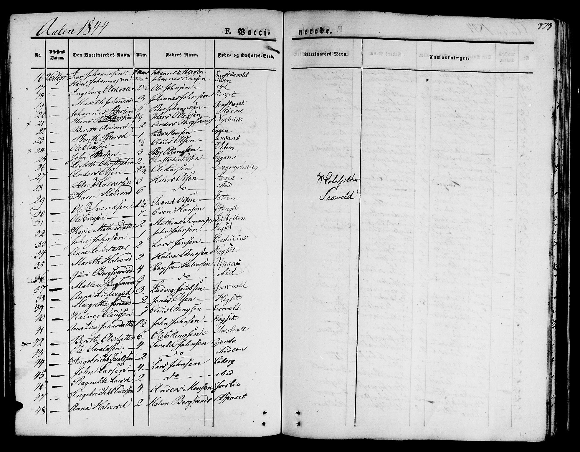 Ministerialprotokoller, klokkerbøker og fødselsregistre - Sør-Trøndelag, SAT/A-1456/685/L0962: Parish register (official) no. 685A05 /3, 1829-1845, p. 373