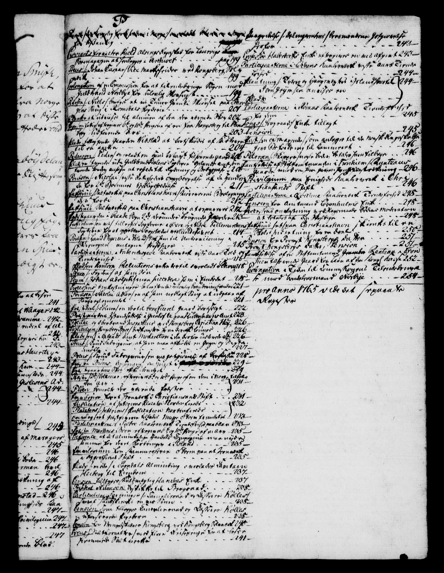 Rentekammeret, Kammerkanselliet, RA/EA-3111/G/Gf/Gfb/L0006: Register til norske relasjons- og resolusjonsprotokoller (merket RK 52.101), 1755-1765, p. 274