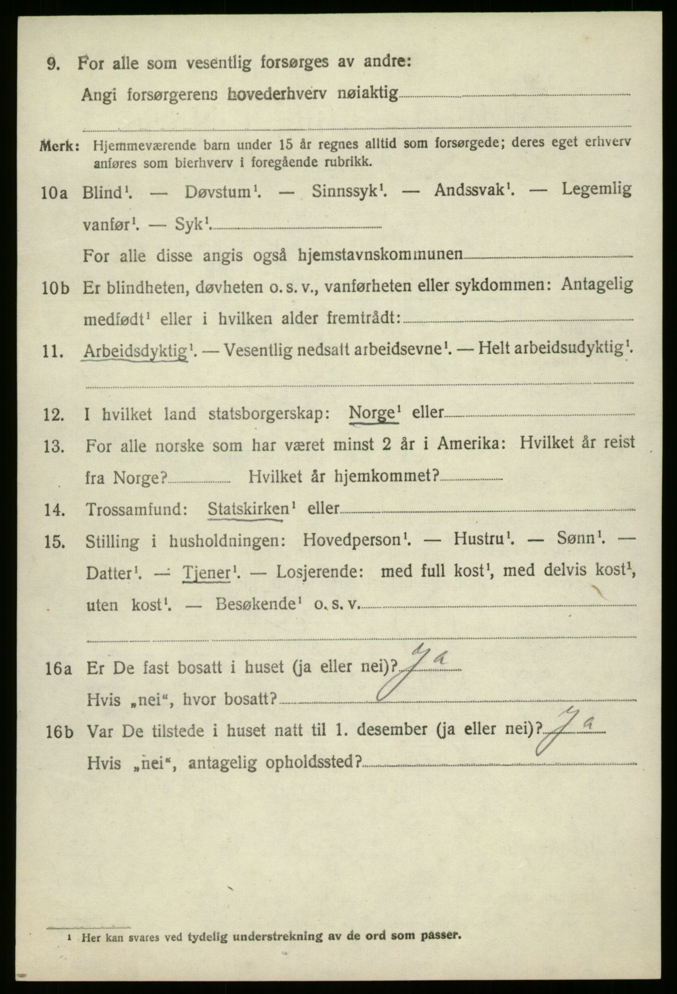 SAB, 1920 census for Innvik, 1920, p. 4624