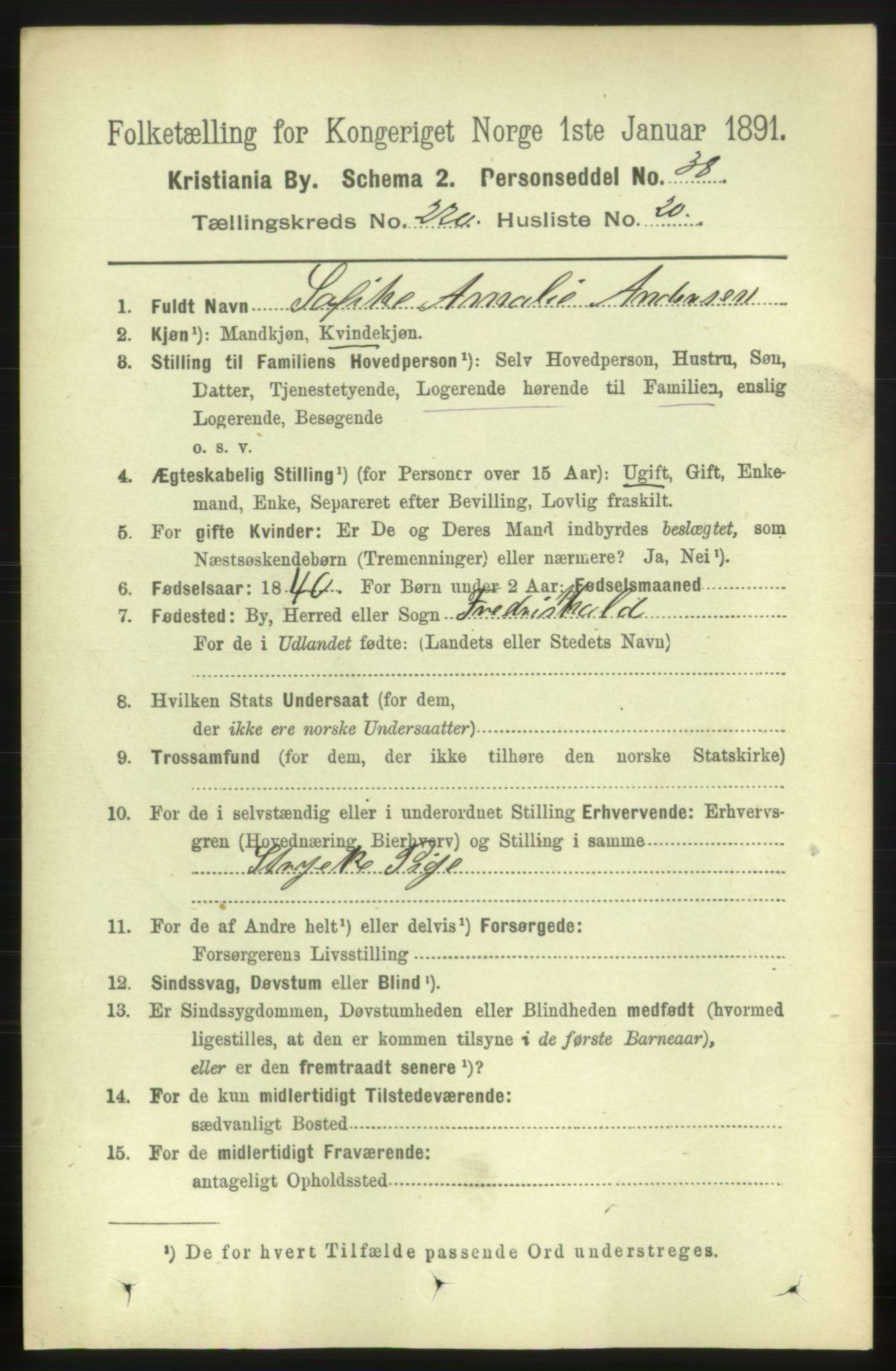 RA, 1891 census for 0301 Kristiania, 1891, p. 131710