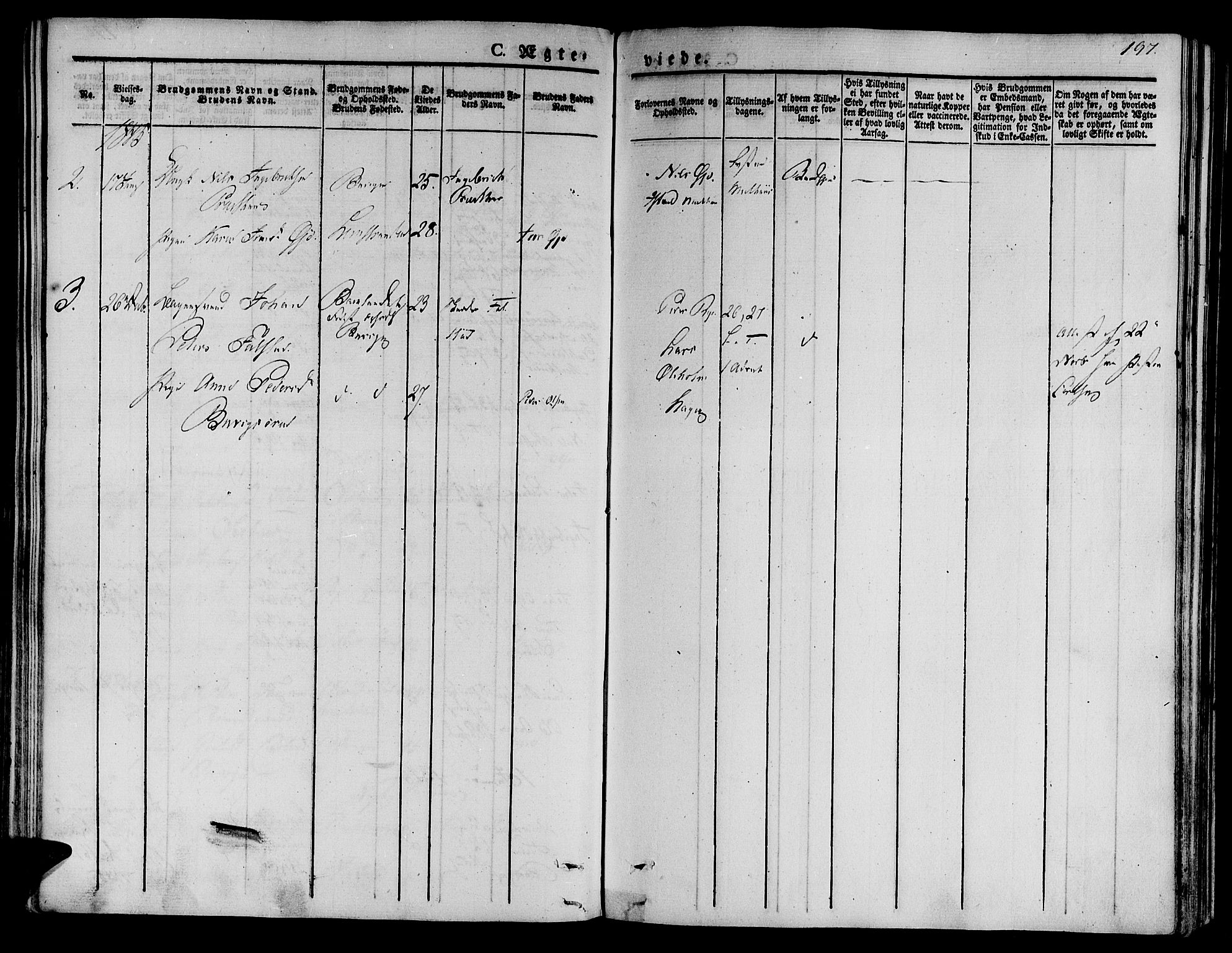 Ministerialprotokoller, klokkerbøker og fødselsregistre - Sør-Trøndelag, SAT/A-1456/612/L0375: Parish register (official) no. 612A07 /2, 1829-1845, p. 197
