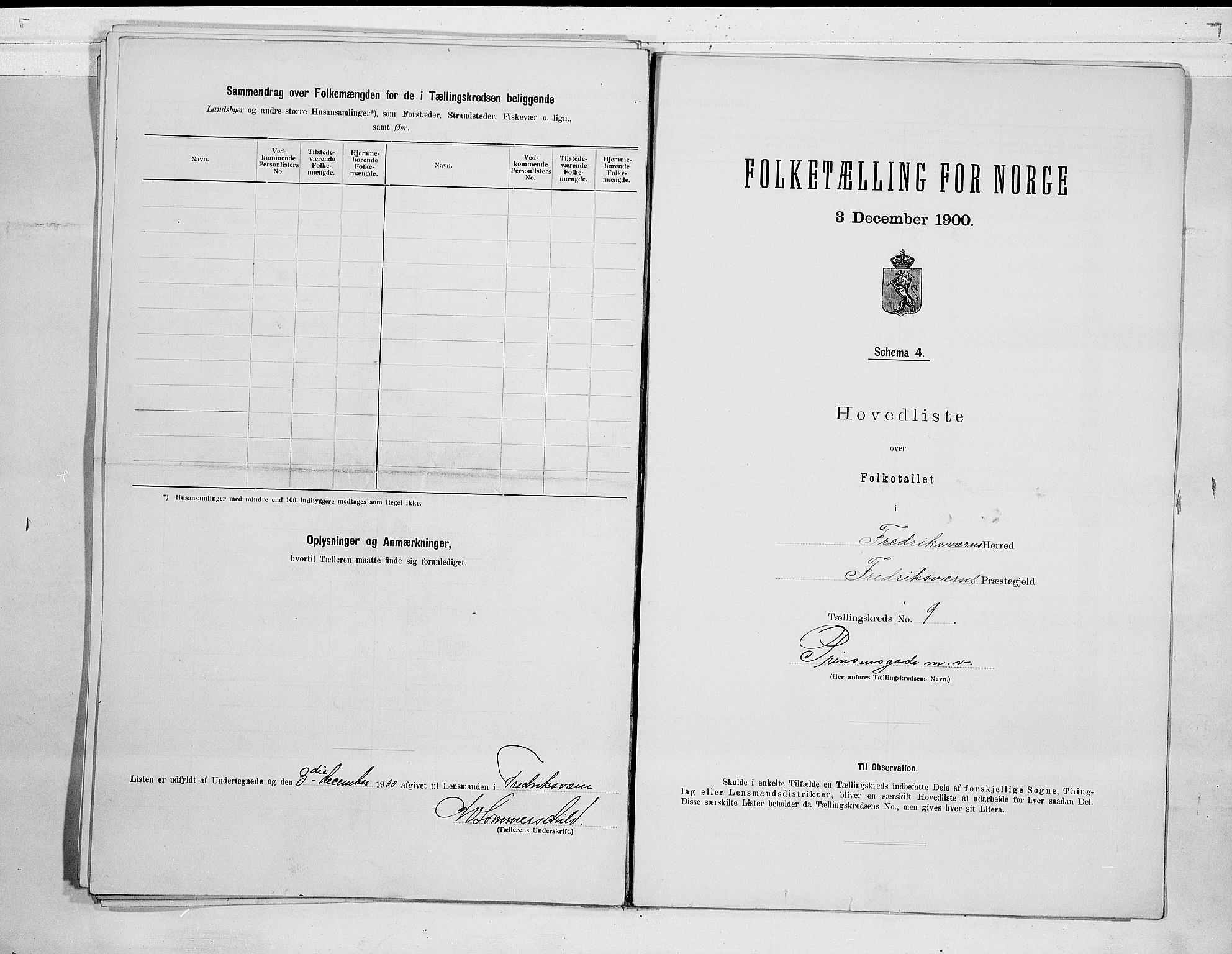 RA, 1900 census for Fredriksvern, 1900, p. 20