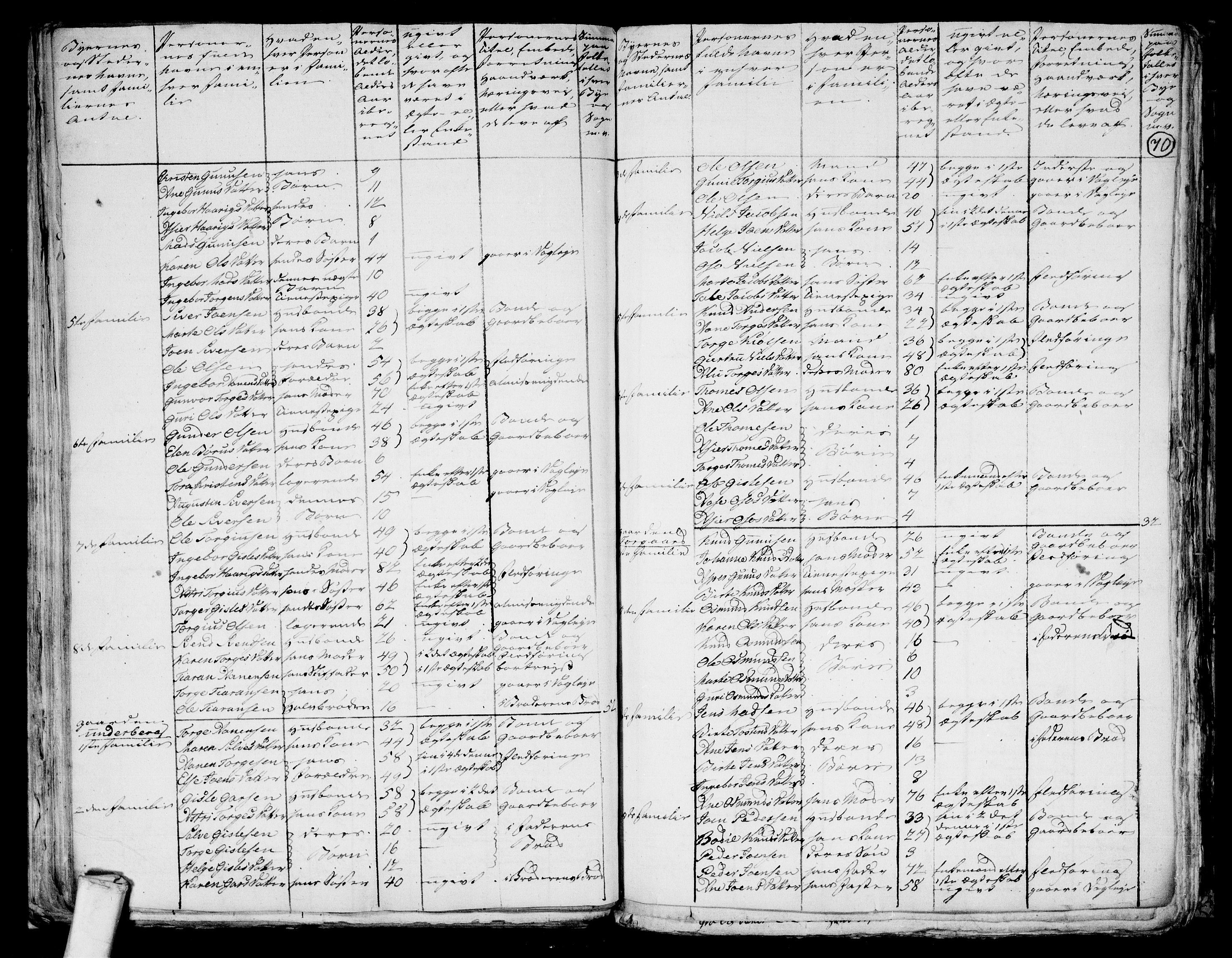 RA, 1801 census for 1024P Bjelland, 1801, p. 69b-70a