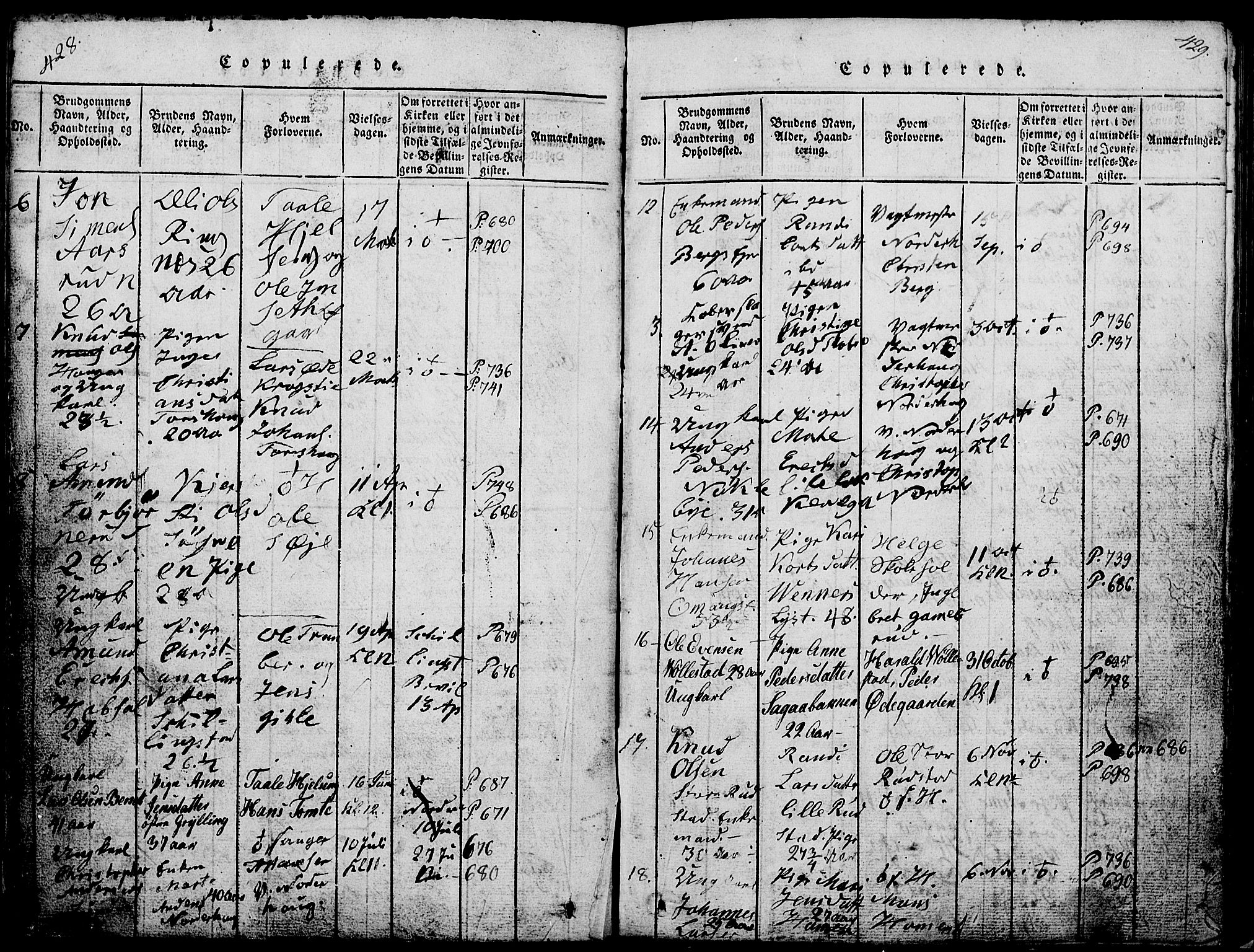 Løten prestekontor, AV/SAH-PREST-022/L/La/L0001: Parish register (copy) no. 1, 1812-1832, p. 428-429