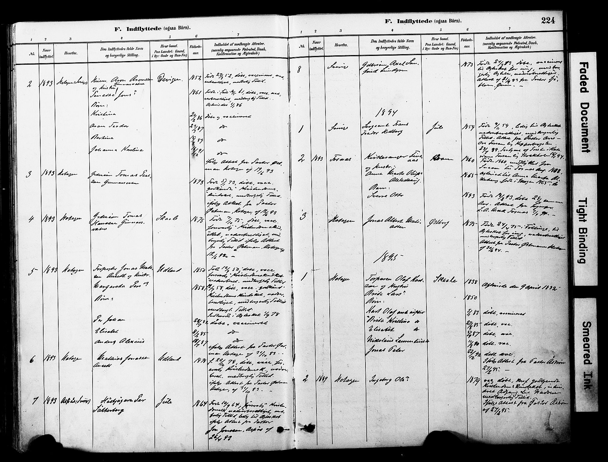 Ministerialprotokoller, klokkerbøker og fødselsregistre - Nord-Trøndelag, AV/SAT-A-1458/757/L0505: Parish register (official) no. 757A01, 1882-1904, p. 224