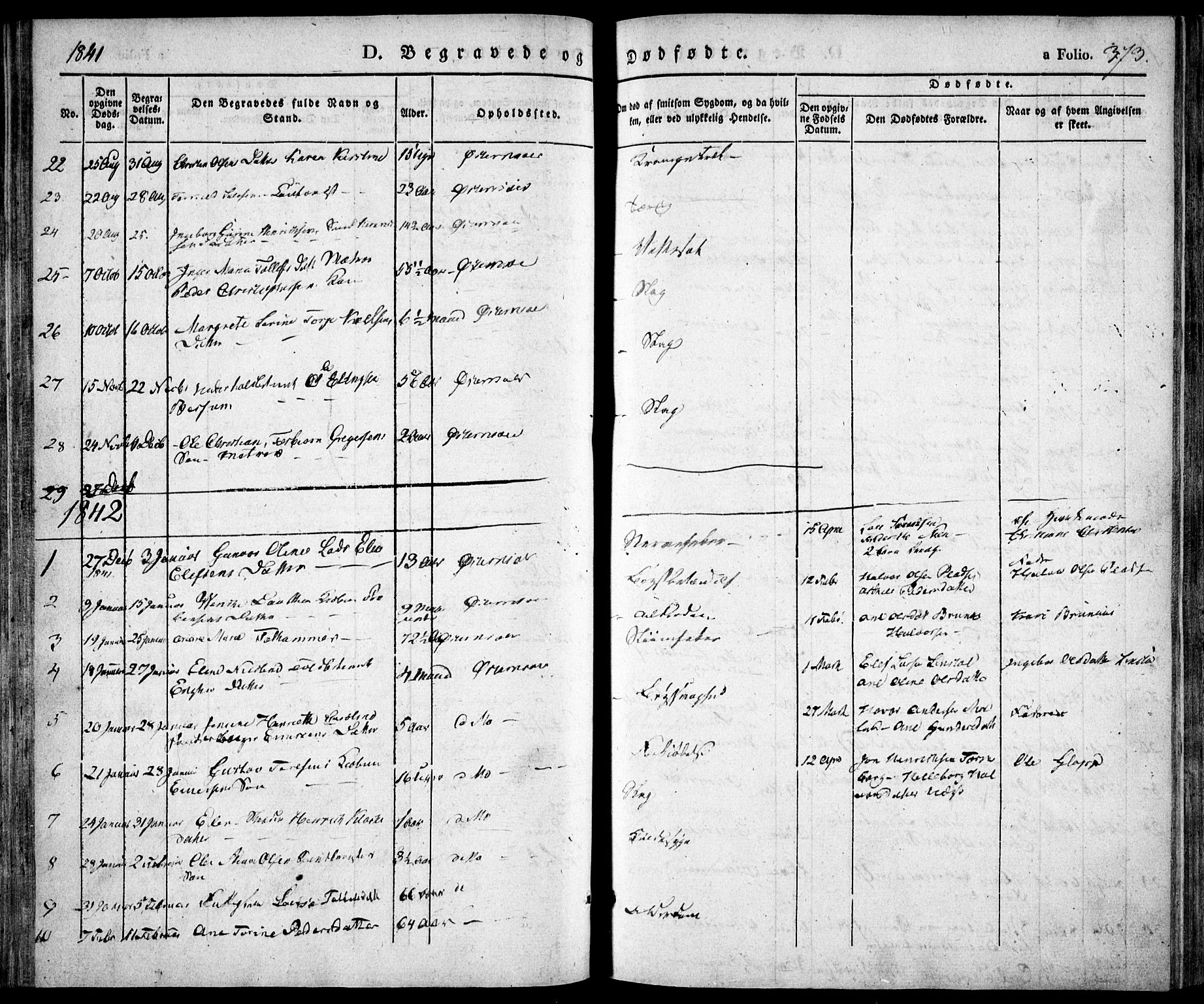 Risør sokneprestkontor, SAK/1111-0035/F/Fa/L0003: Parish register (official) no. A 3, 1838-1864, p. 373