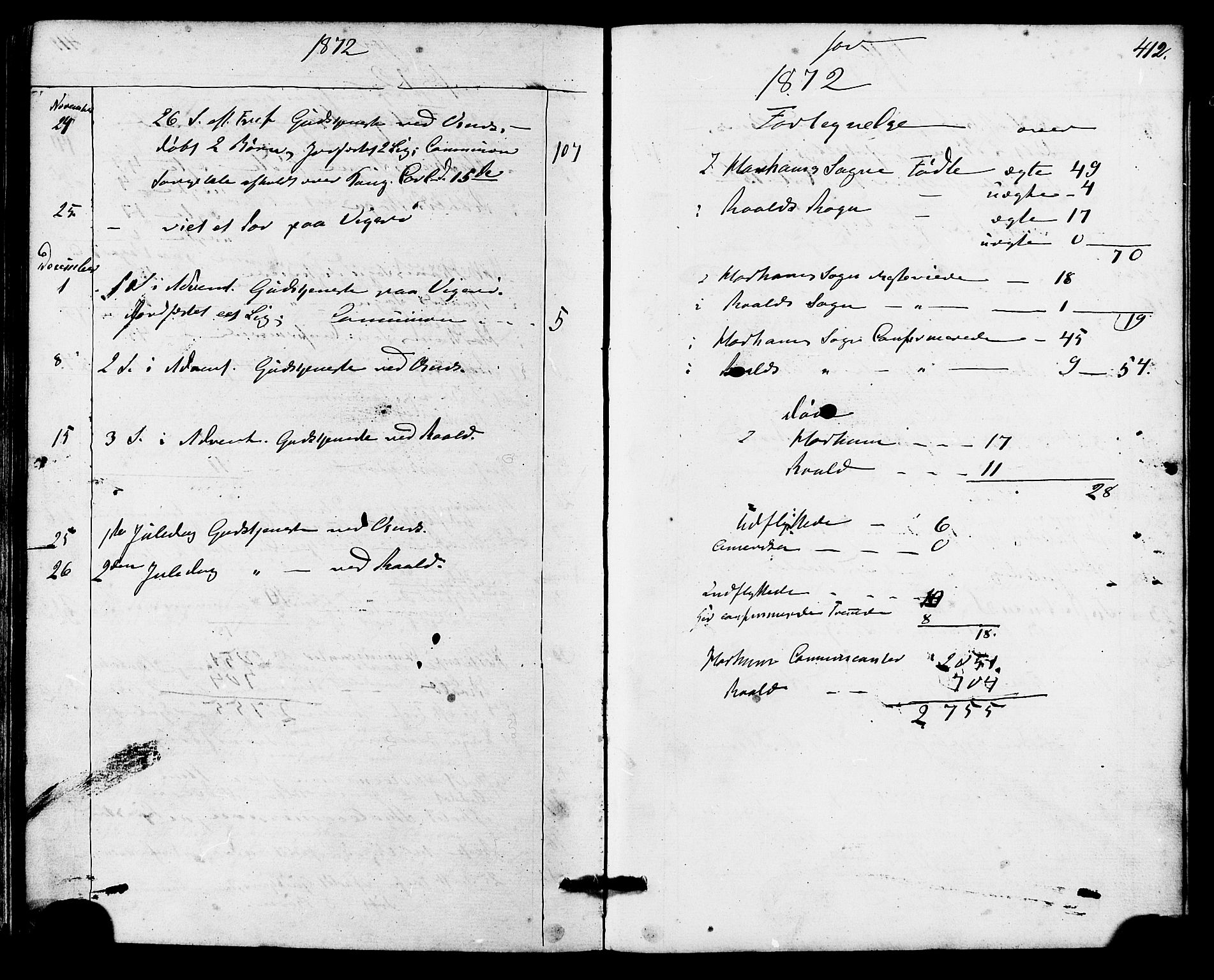 Ministerialprotokoller, klokkerbøker og fødselsregistre - Møre og Romsdal, AV/SAT-A-1454/536/L0498: Parish register (official) no. 536A07, 1862-1875, p. 412