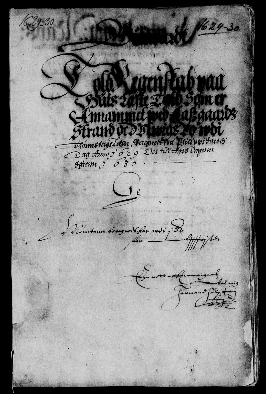 Rentekammeret inntil 1814, Reviderte regnskaper, Lensregnskaper, AV/RA-EA-5023/R/Rb/Rbo/L0010: Tønsberg len, 1628-1630