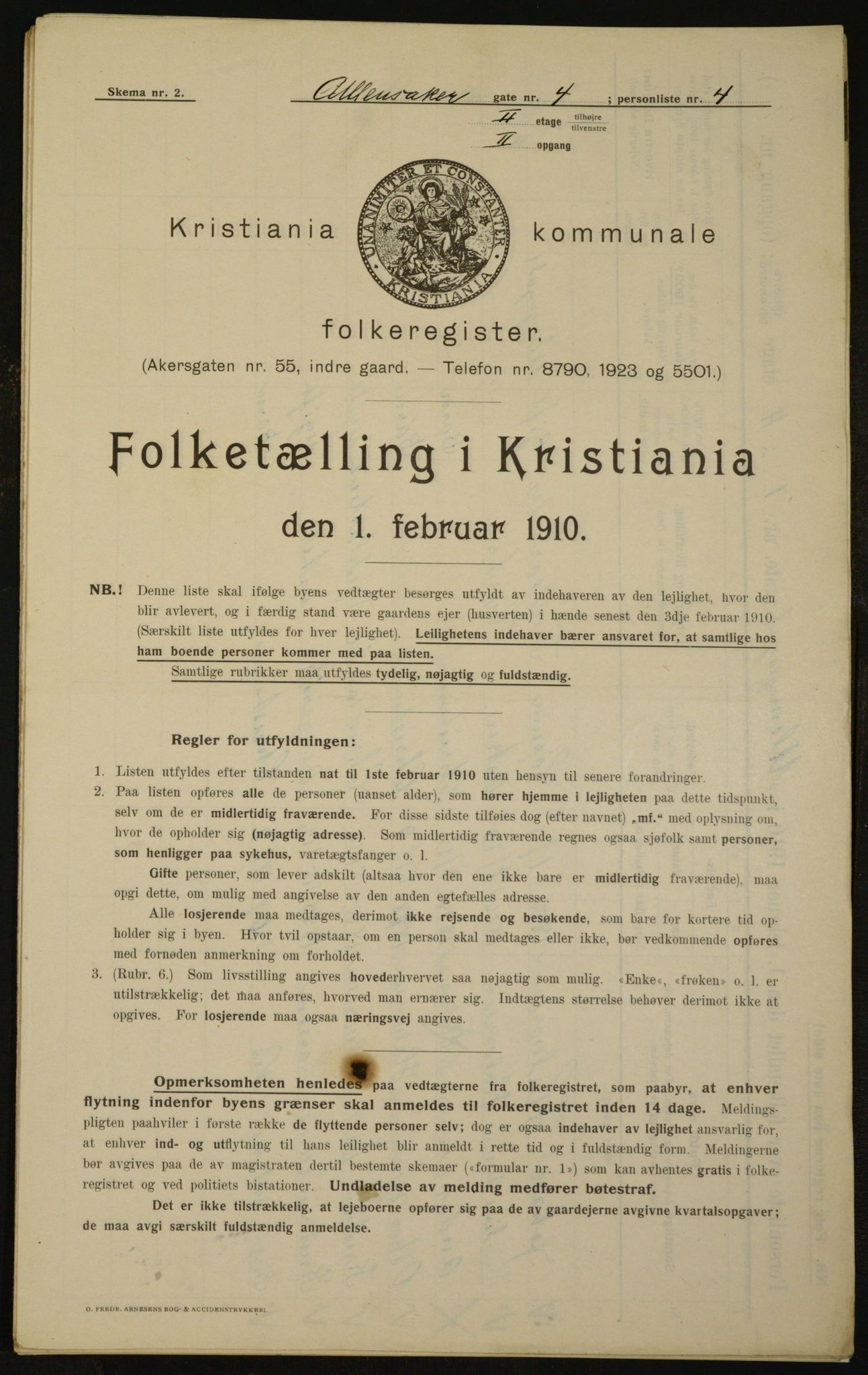 OBA, Municipal Census 1910 for Kristiania, 1910, p. 112557