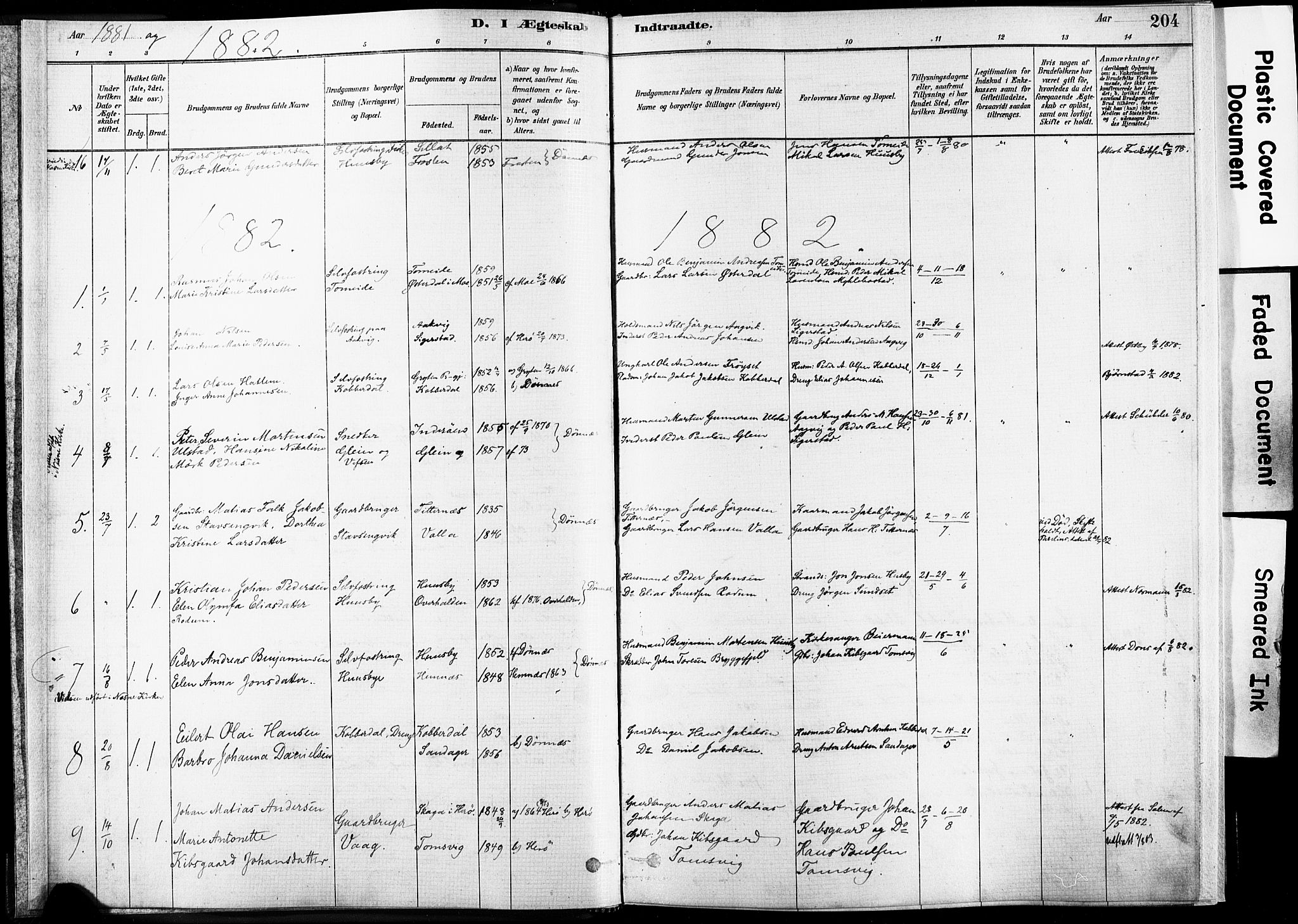 Ministerialprotokoller, klokkerbøker og fødselsregistre - Nordland, AV/SAT-A-1459/835/L0526: Parish register (official) no. 835A03II, 1881-1910, p. 204