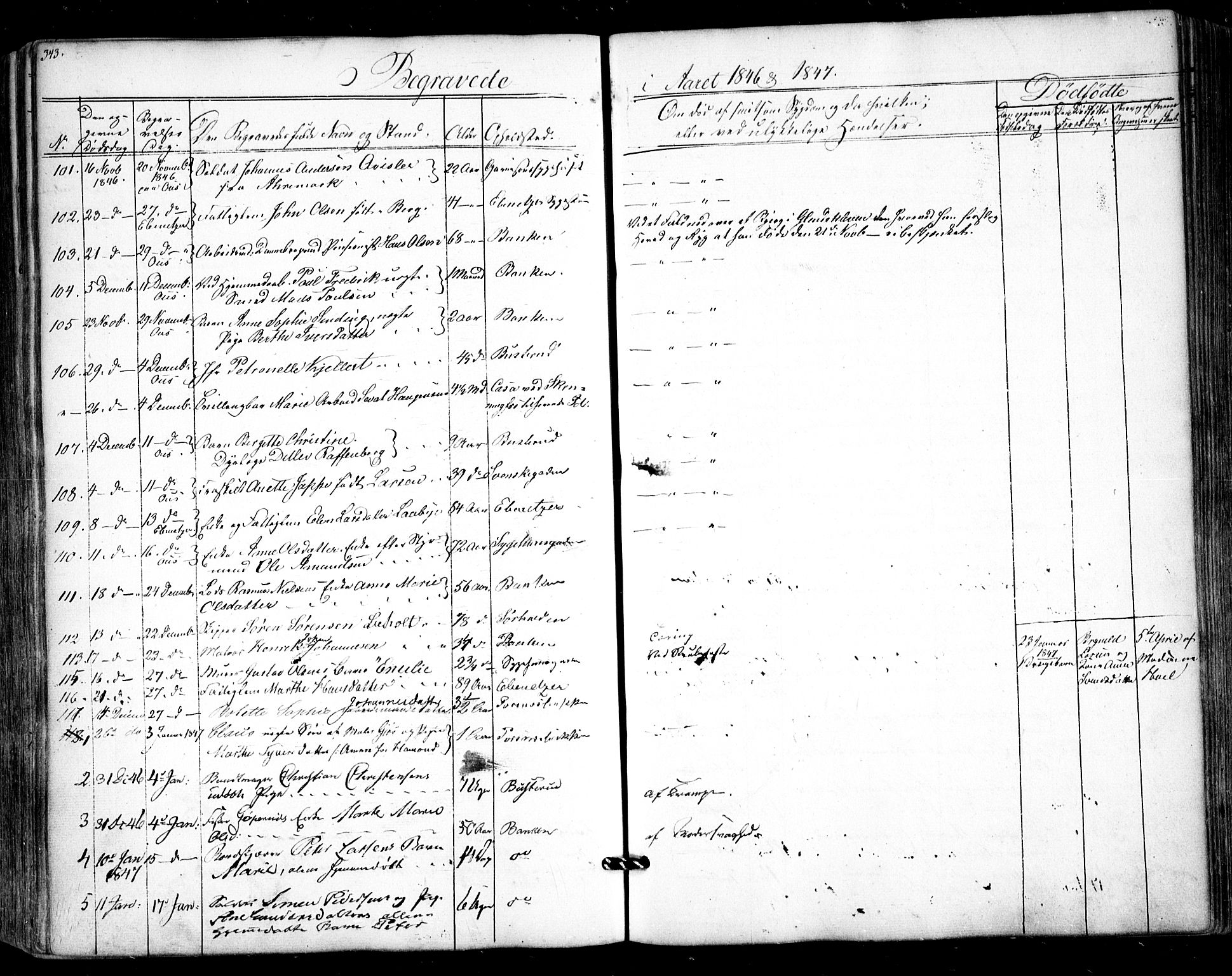 Halden prestekontor Kirkebøker, AV/SAO-A-10909/F/Fa/L0006: Parish register (official) no. I 6, 1845-1856, p. 343