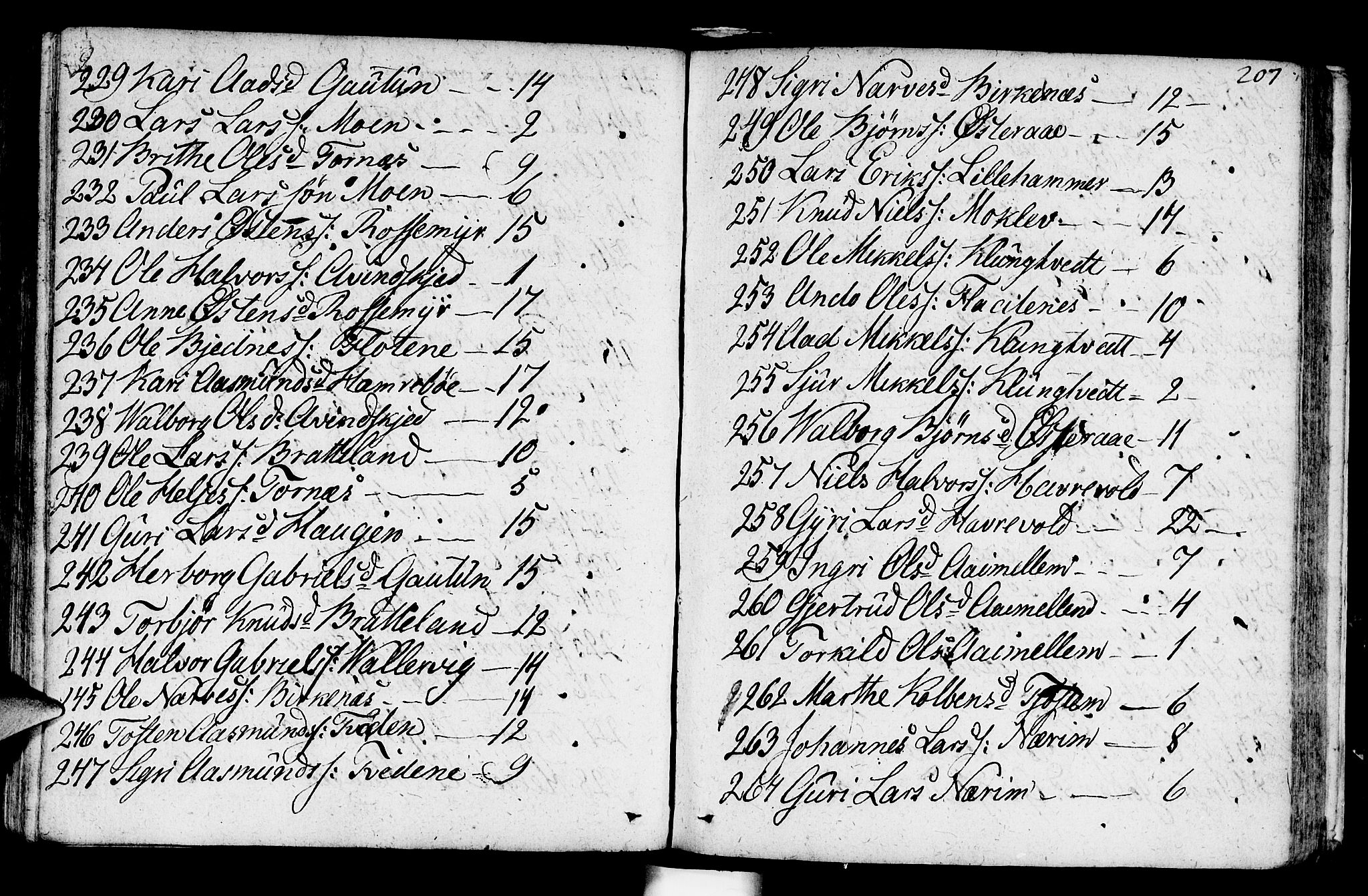 Suldal sokneprestkontor, SAST/A-101845/01/IV/L0004: Parish register (official) no. A 4, 1800-1816, p. 207