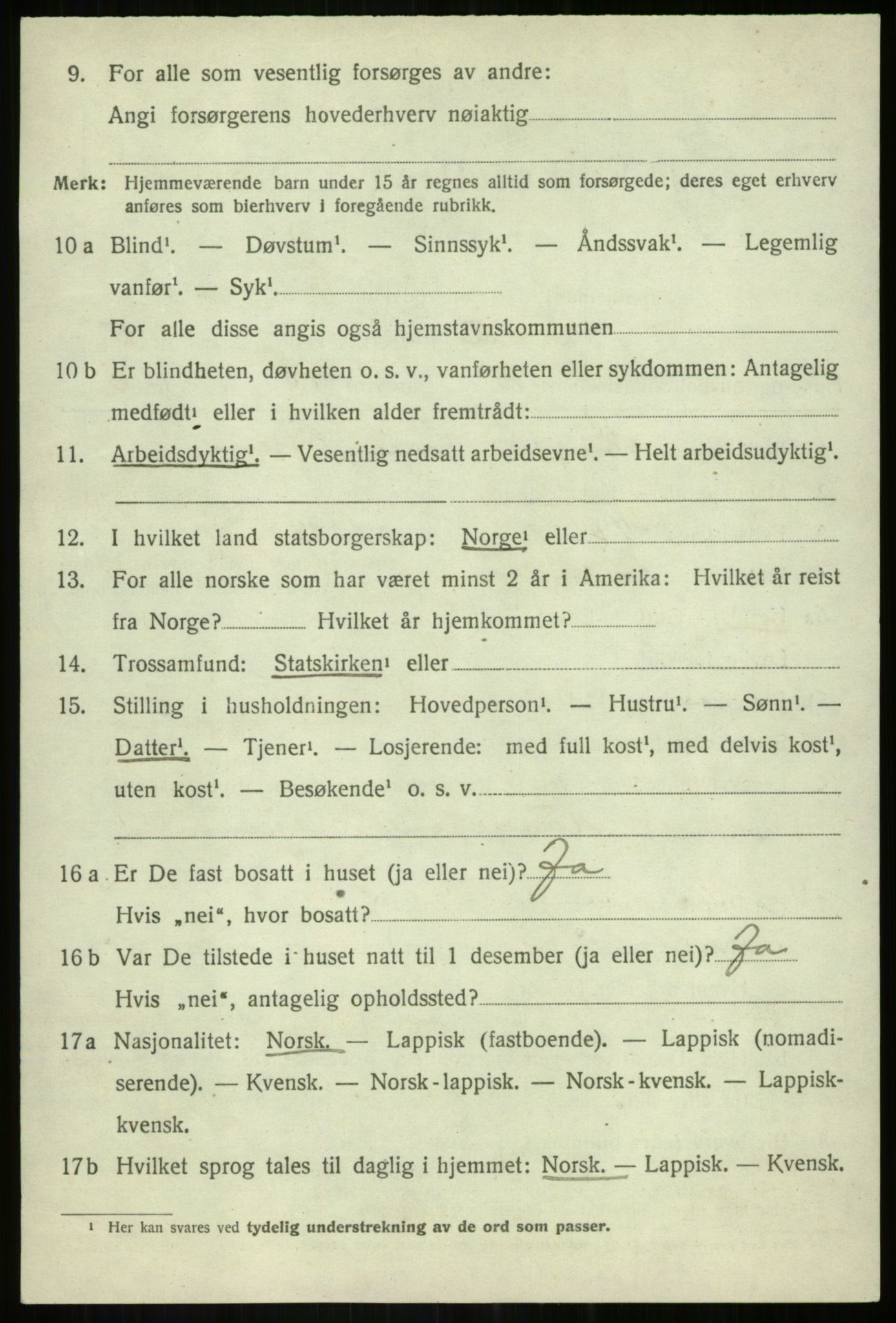 SATØ, 1920 census for Bardu, 1920, p. 2376