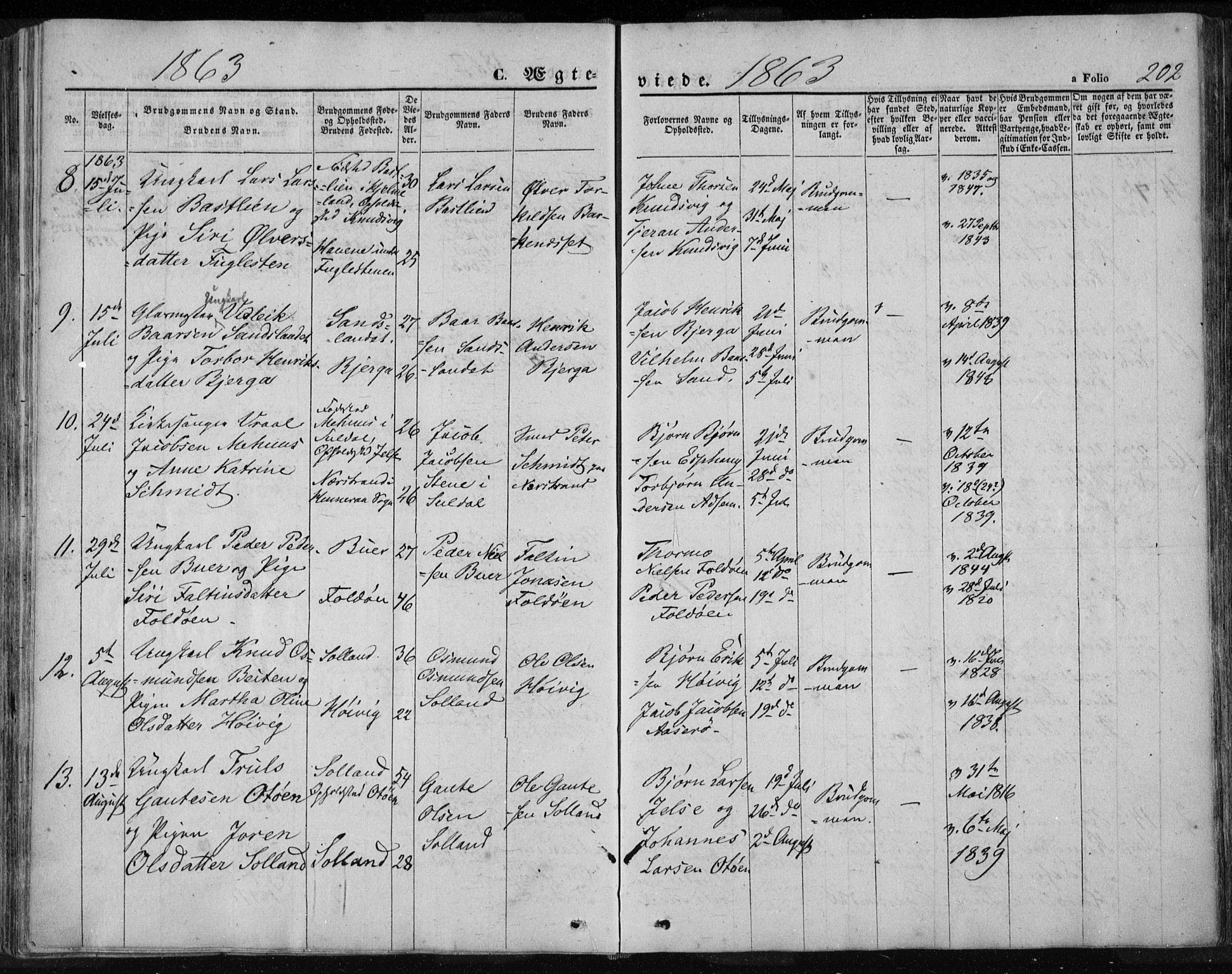 Jelsa sokneprestkontor, AV/SAST-A-101842/01/IV: Parish register (official) no. A 7, 1854-1866, p. 202