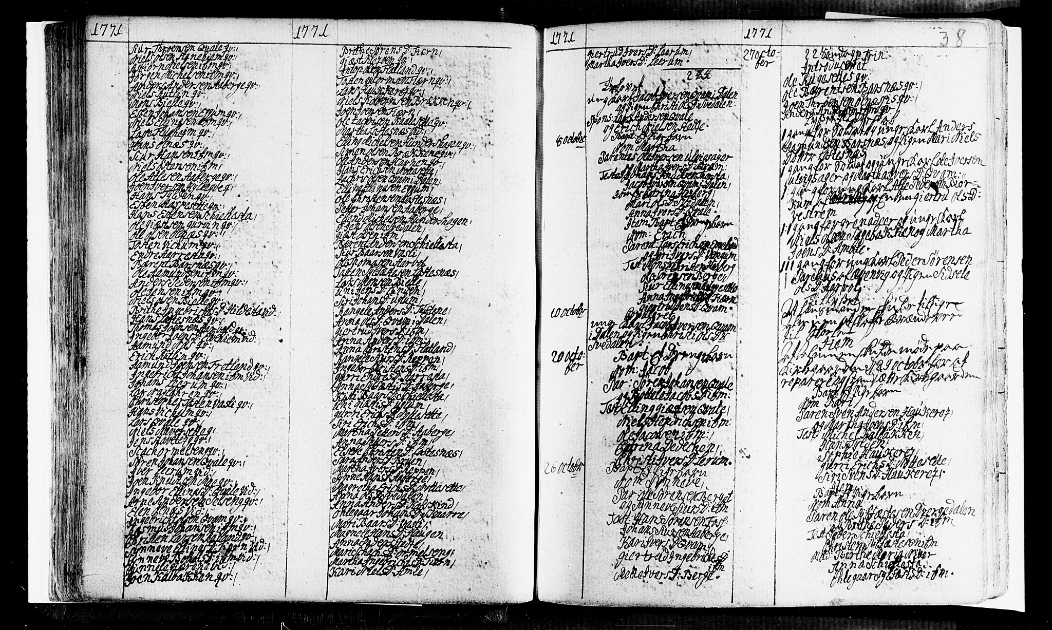 Sogndal sokneprestembete, SAB/A-81301/H/Haa/Haaa/L0005: Parish register (official) no. A 5, 1768-1782, p. 38