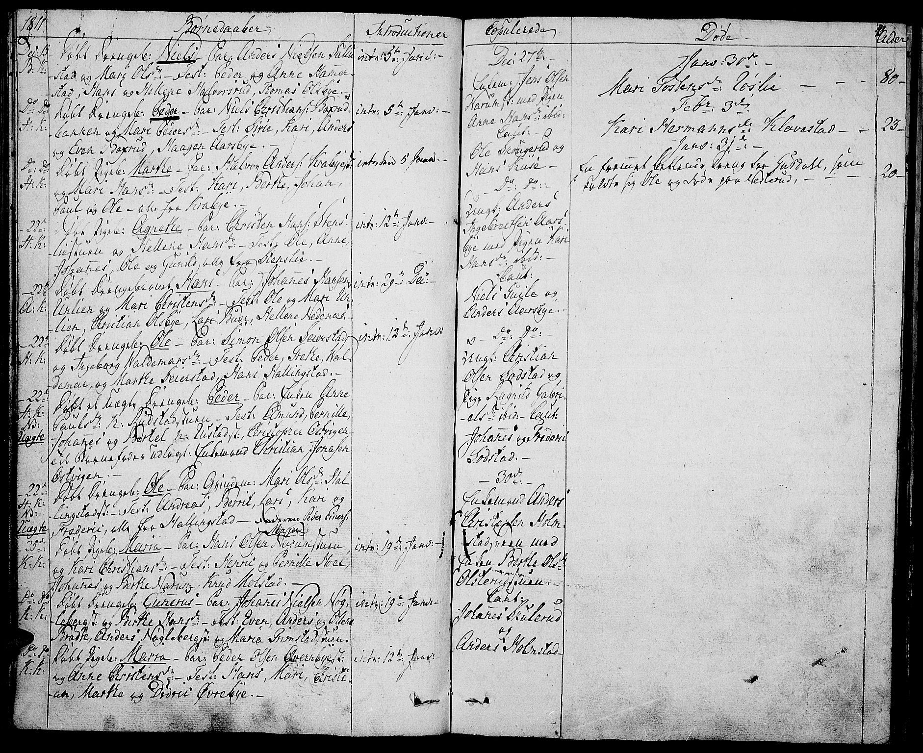 Toten prestekontor, SAH/PREST-102/H/Ha/Haa/L0008: Parish register (official) no. 8, 1809-1814, p. 43